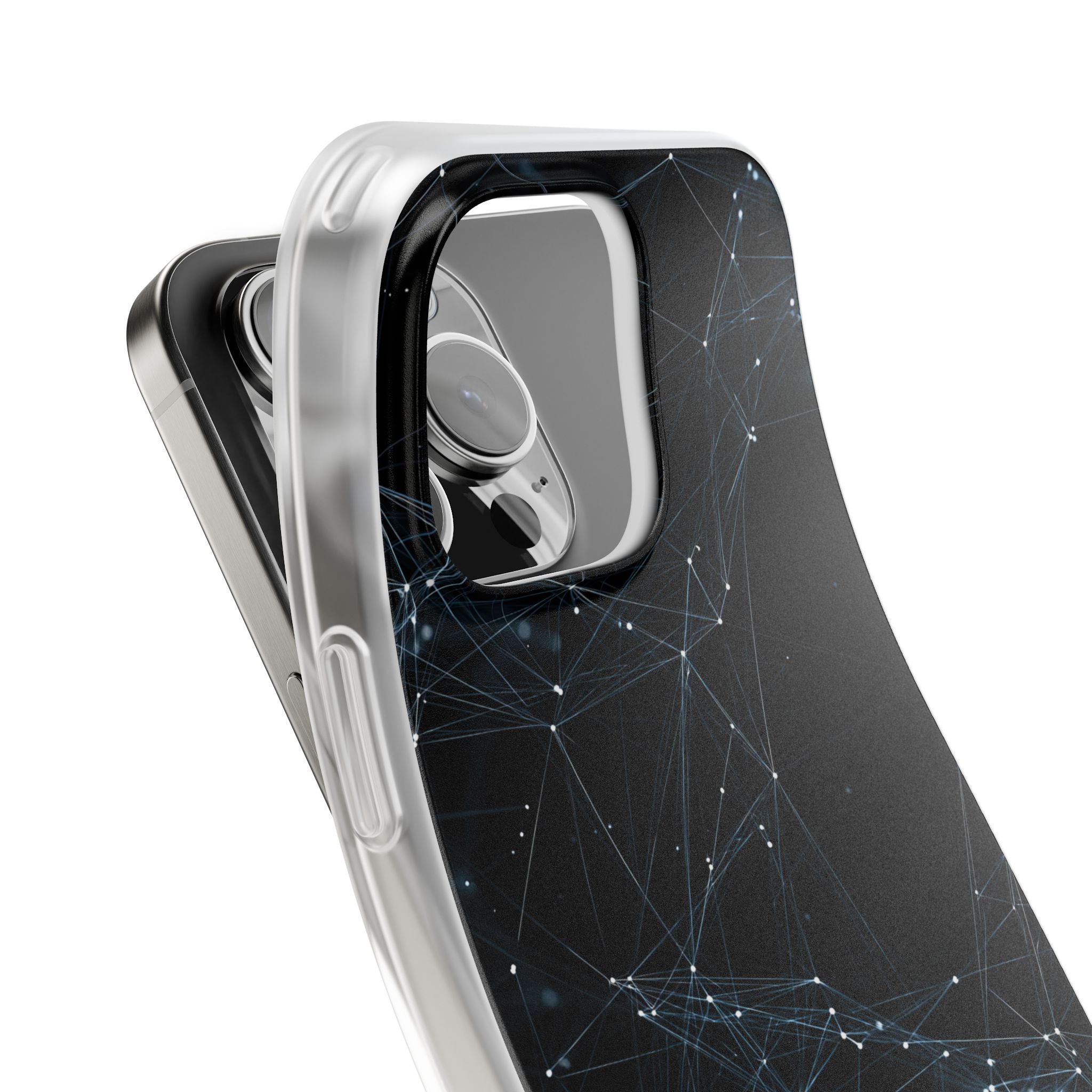 Black Lite Phone Case for iPhone - Arctic Neural Mesh