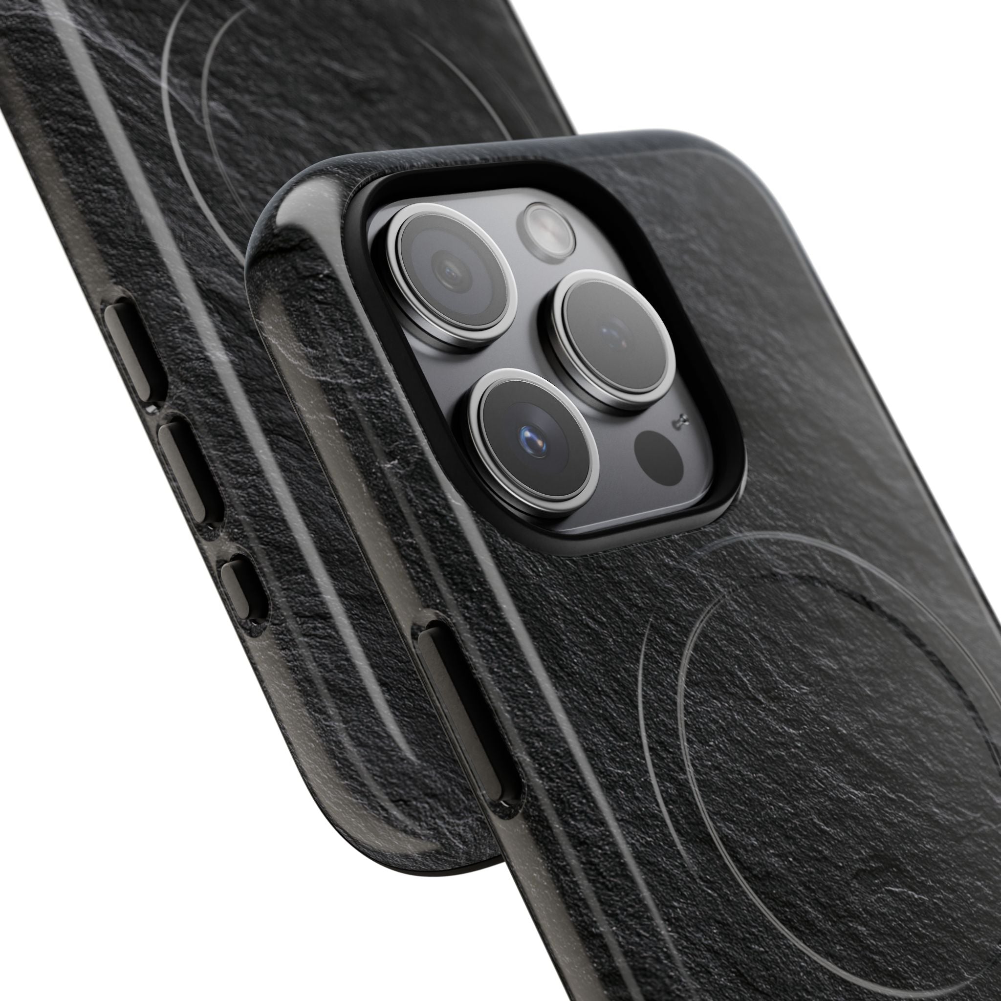 Black Tough 2.0 Magsafe Phone Case for iPhone - Raw Obsidian Slate