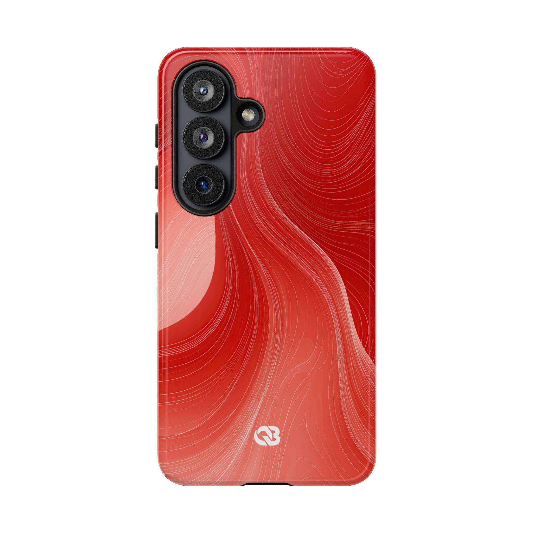 Red Tough Phone Case for Samsung - Crimson Silk Strands