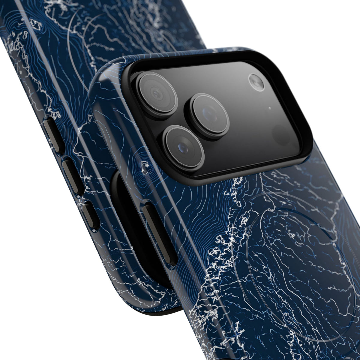 Nordic Contour Chart · Tough 2.0 Magnetic Phone Case for iPhone · Blue