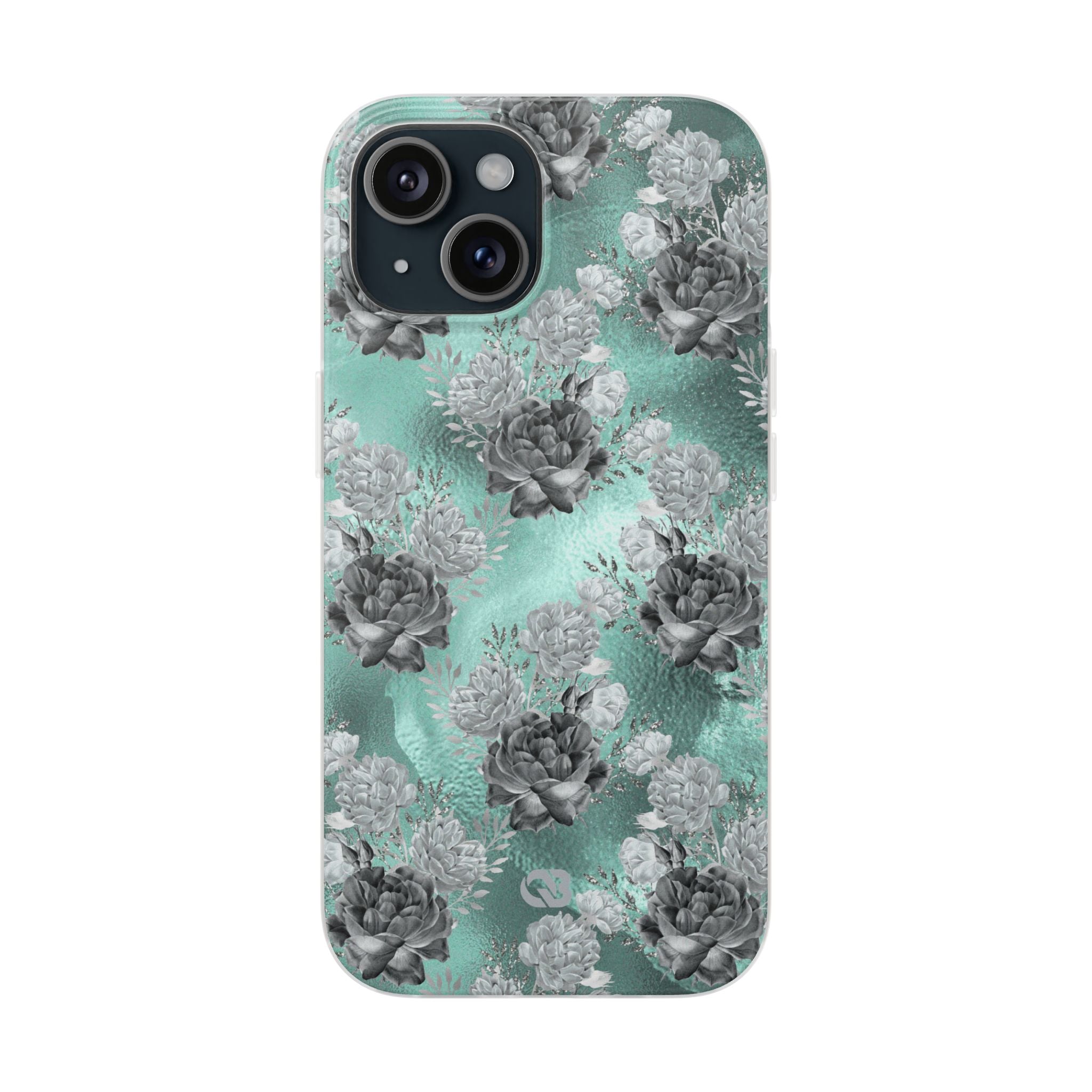 Frost Mint Floral · Soft Handyhülle für iPhone