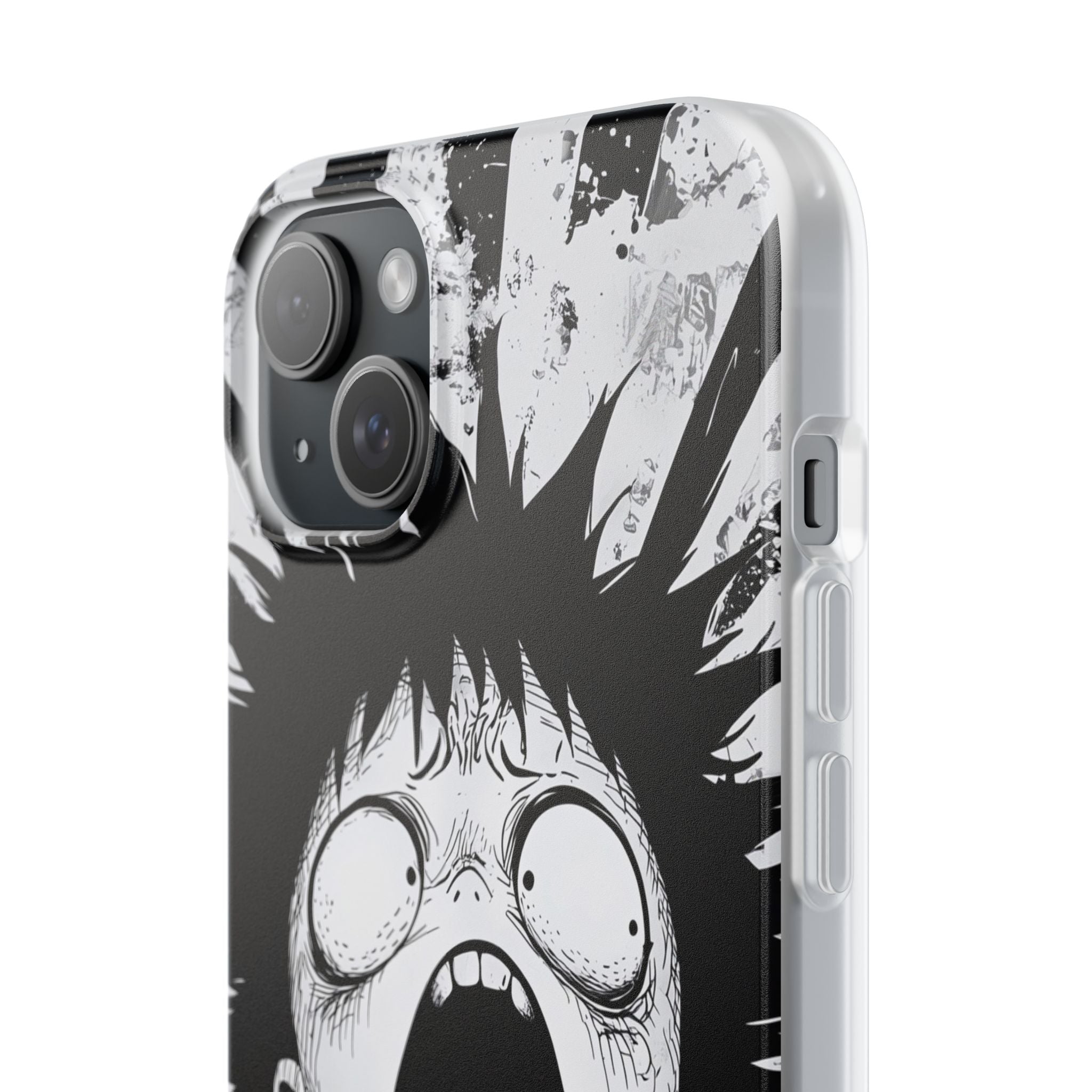 Screaming Stripes iPhone 15 Plus Case - Soft