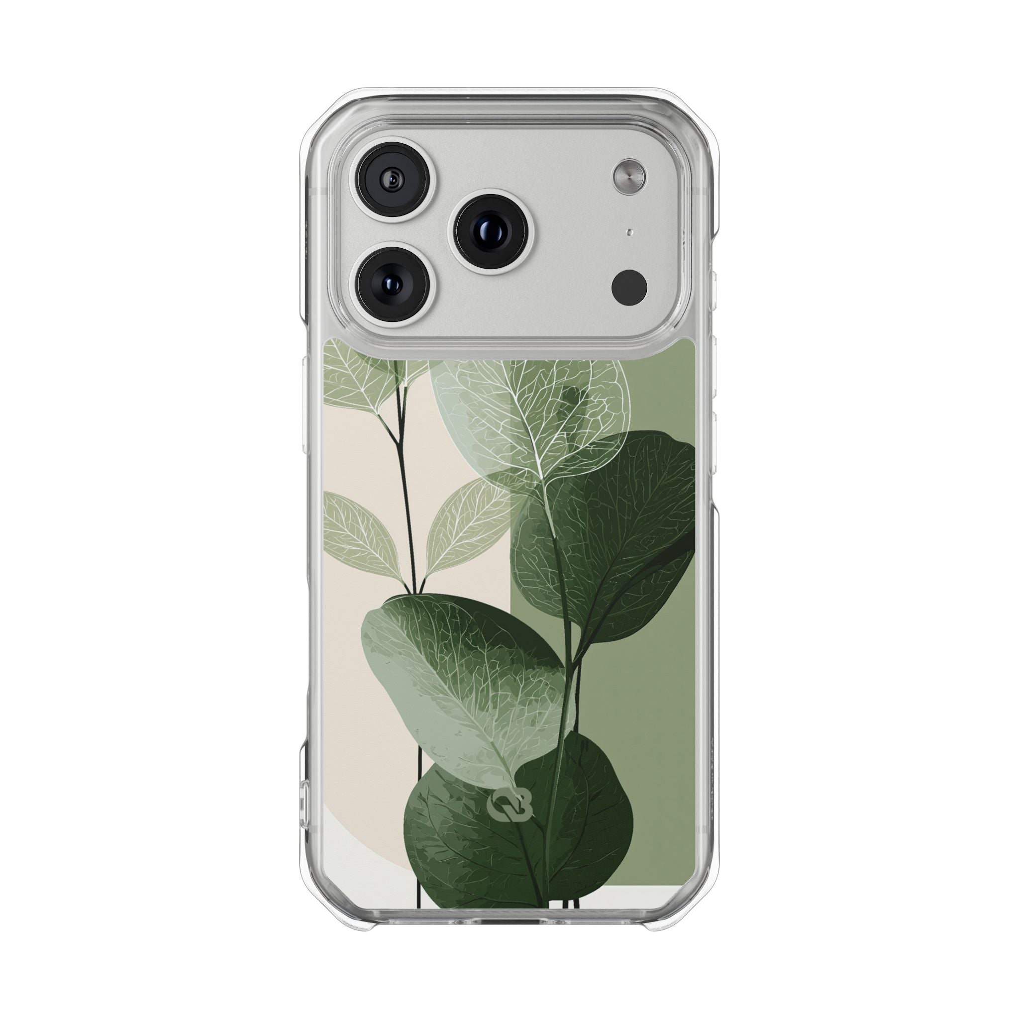 Green Impact MagSafe Phone Case for iPhone - Sage Leaf Skeletals