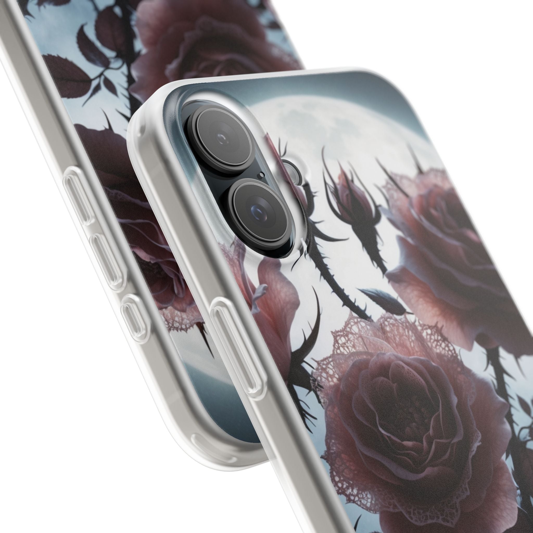 Lichtgevende Rozen Doorns iPhone 16 Plus Case - Soft