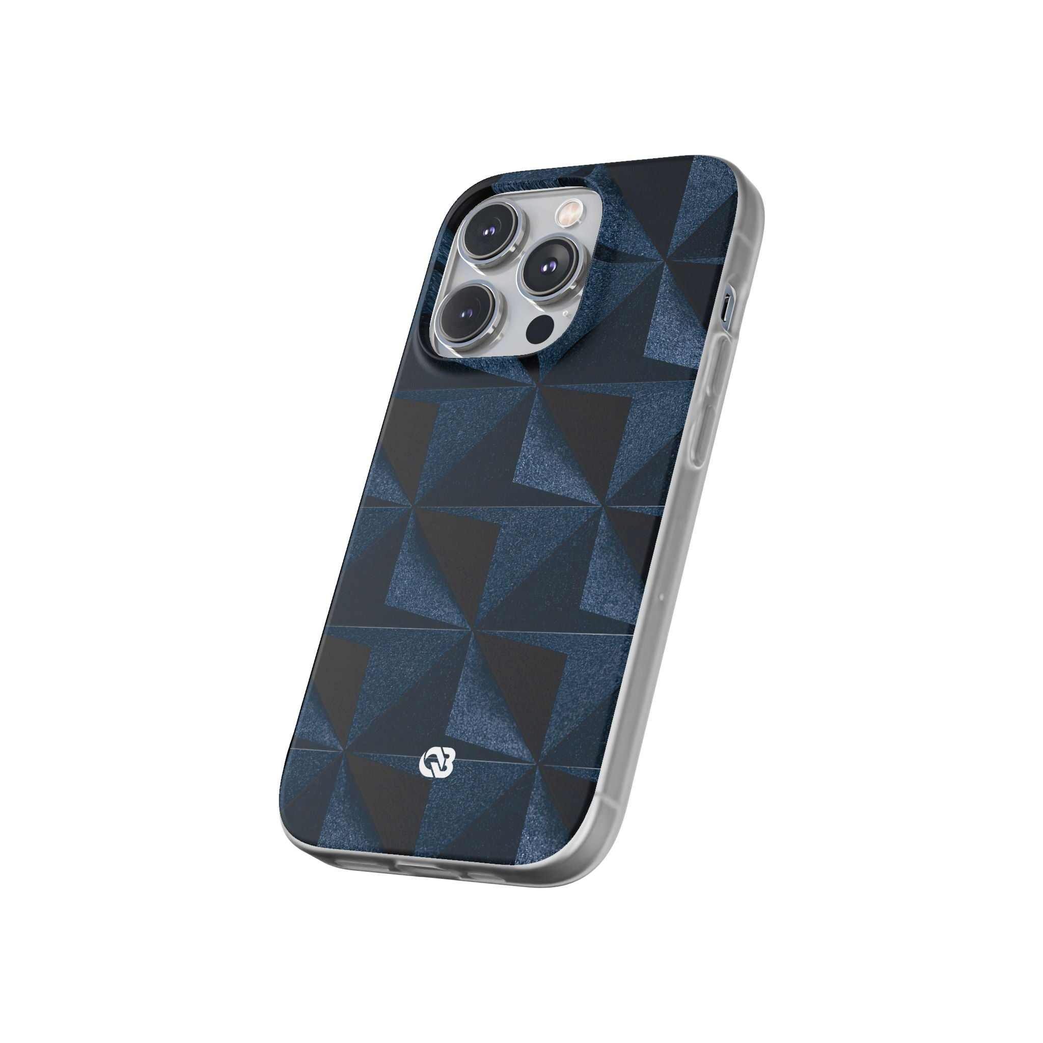 Blue Lite Phone Case for iPhone - Indigo Basalt Facets