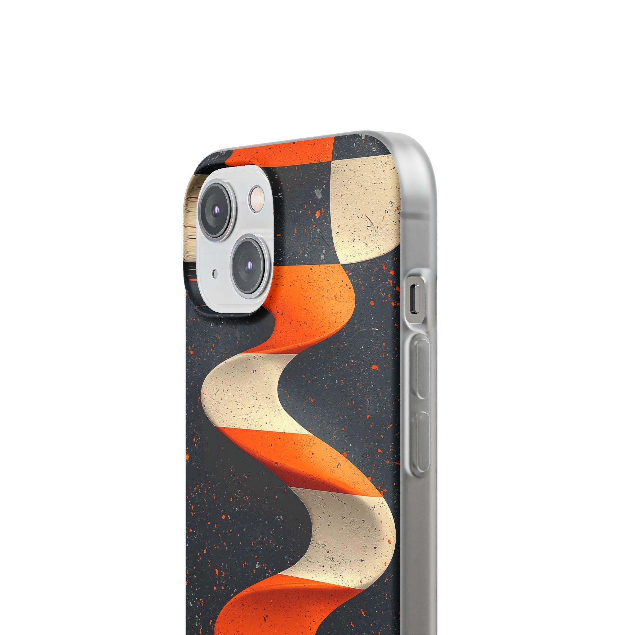 Orange Grit Twist · Coque de téléphone Soft pour iPhone