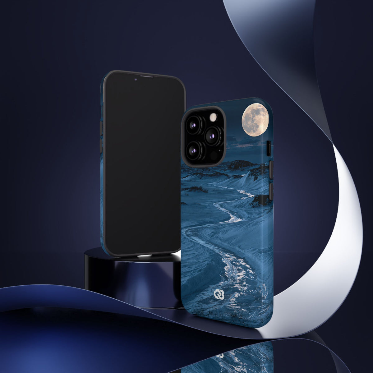 Arctic Moon Drift · Tough Phone Case for iPhone · Blue