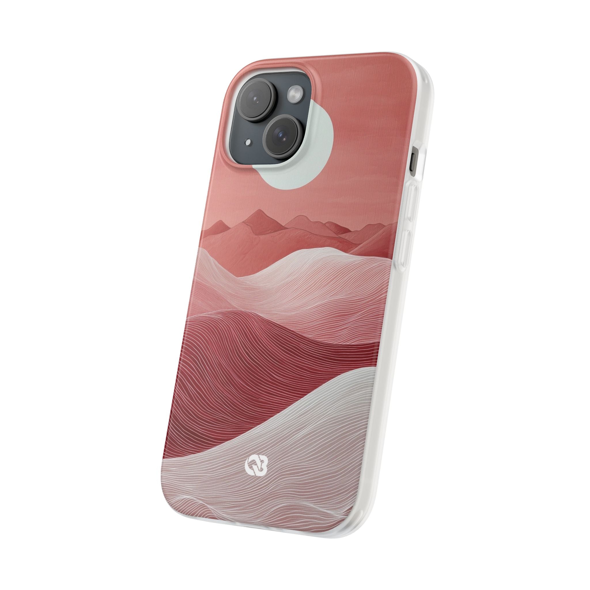Crimson Dune Horizon · Soft Telefoncover for iPhone
