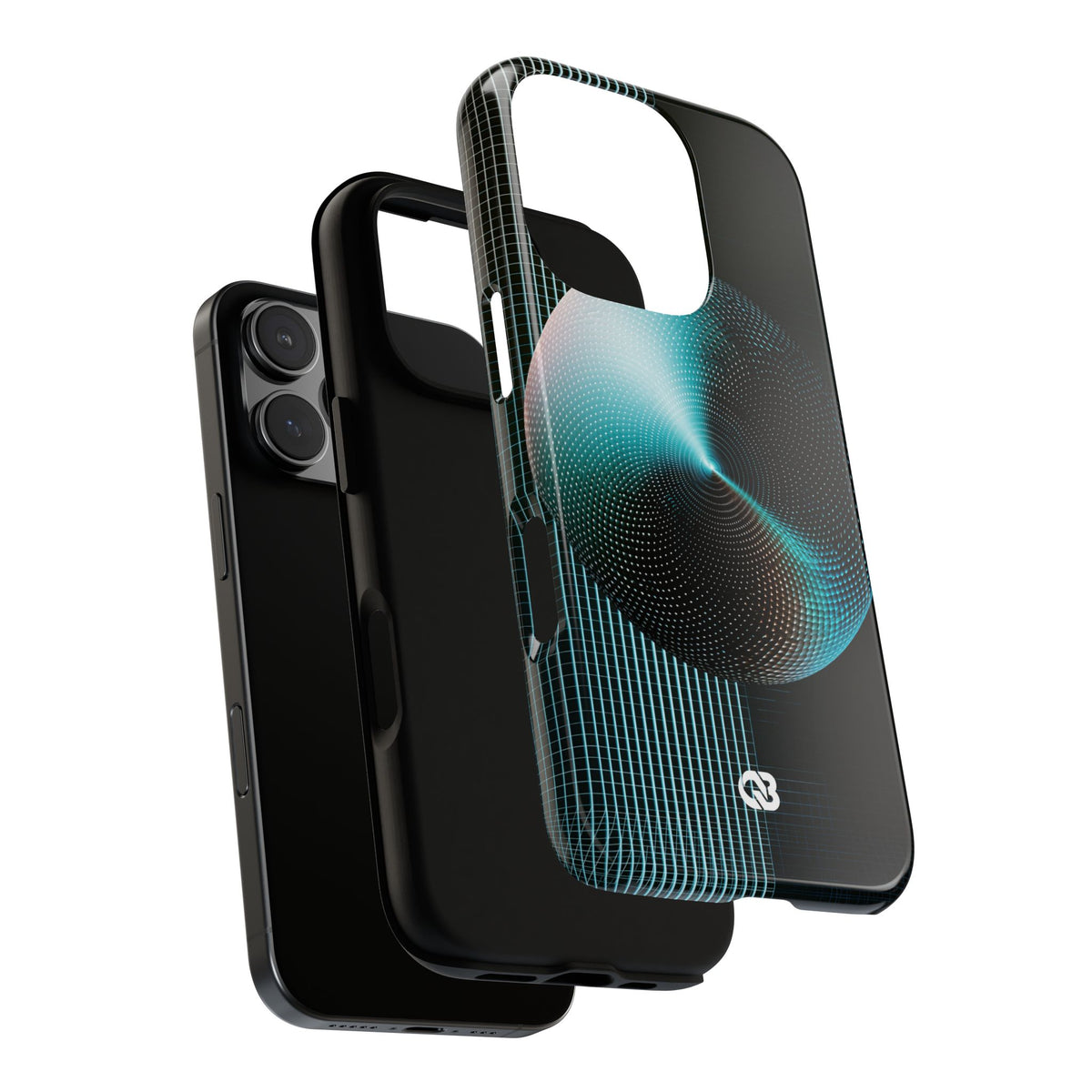 Blue Tough Phone Case for iPhone - Cyan Vector Sphere