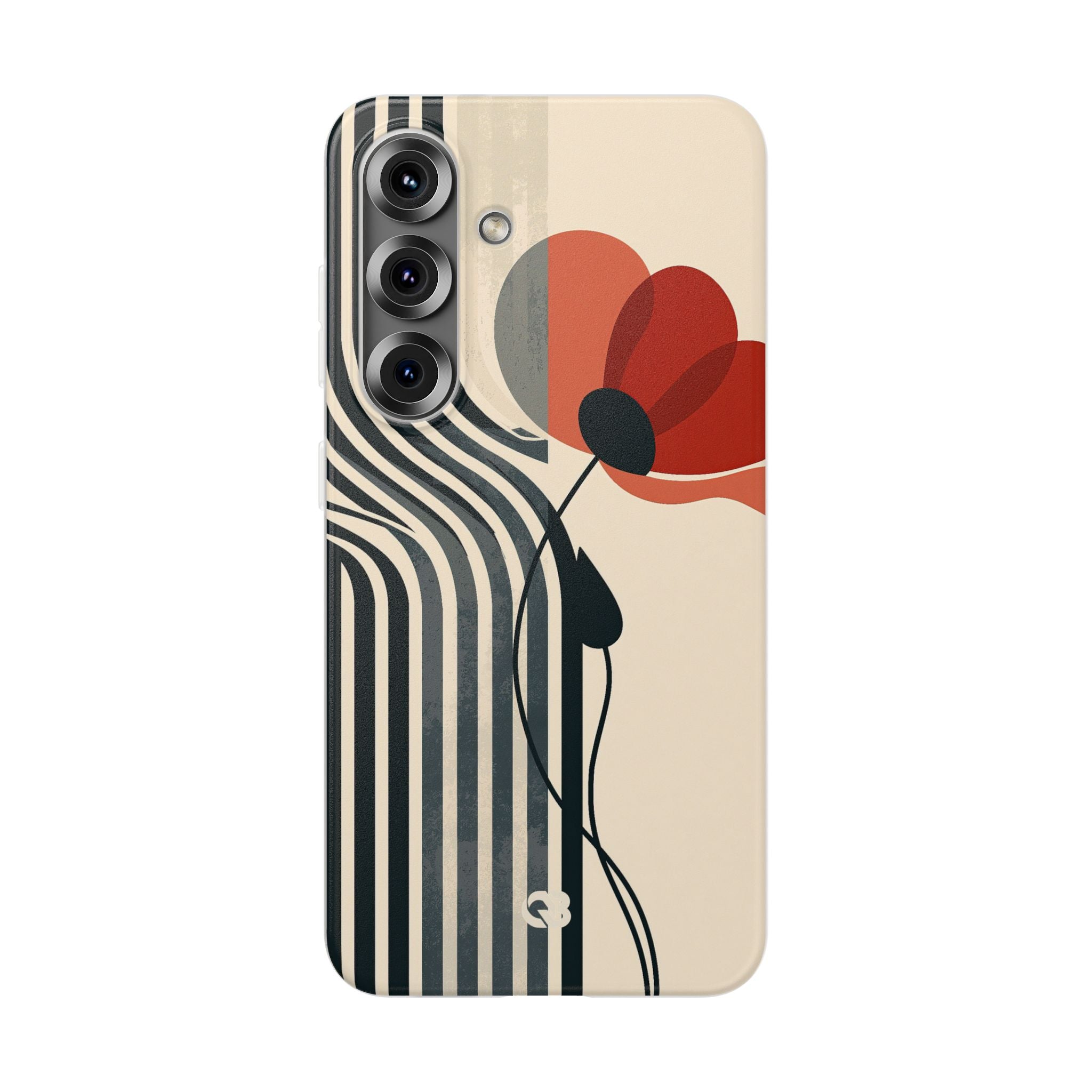 Beige Lite Phone Case for Samsung - Crimson Line Bloom