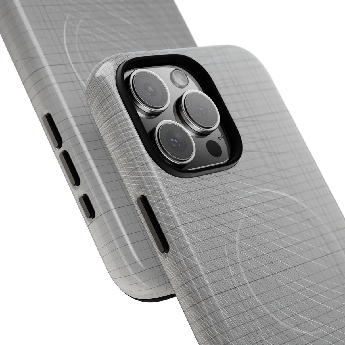 Grey Tough 2.0 Magsafe Phone Case for iPhone - Chrome Mesh Warp