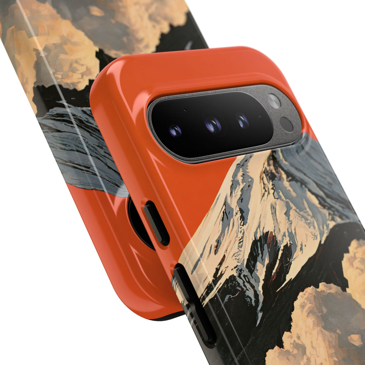 Sacred Peak Fuji · Tough Phone Case for Pixel · Orange