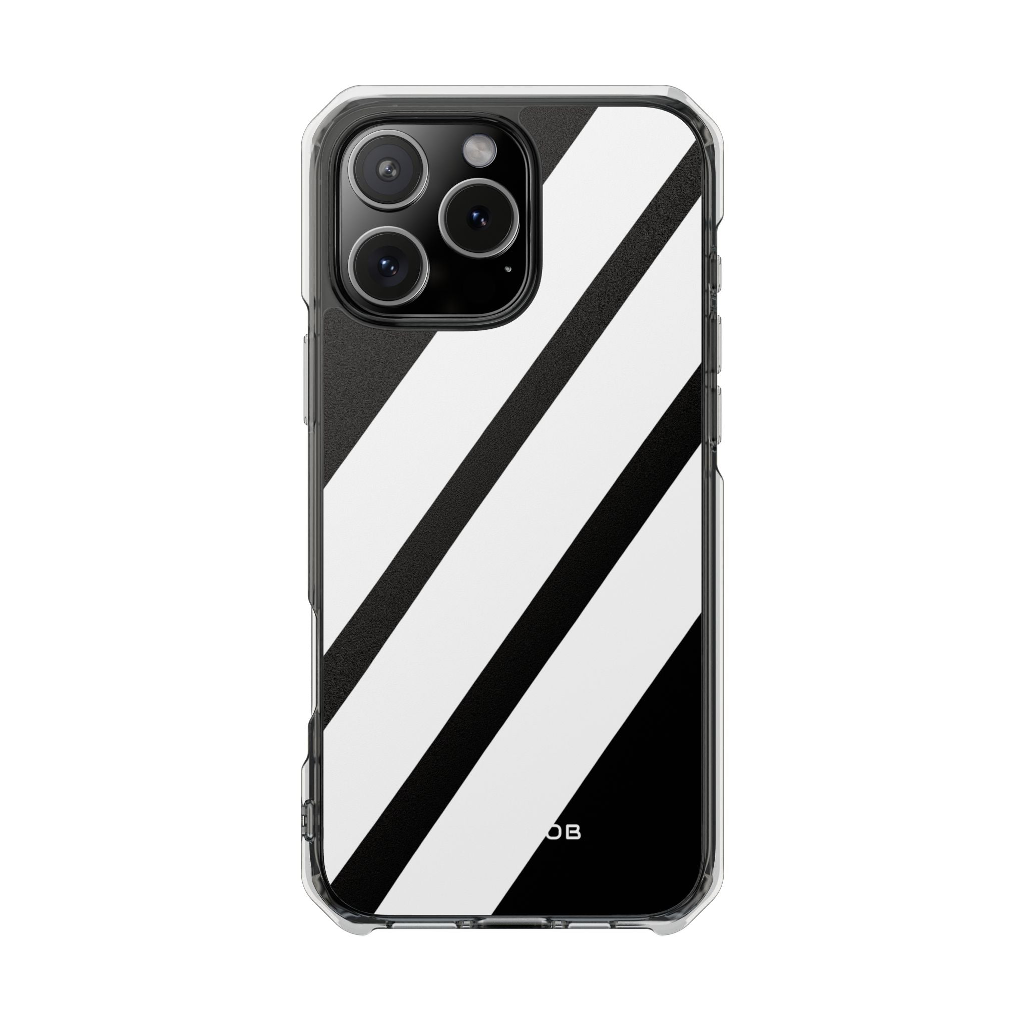 Diagonale Streifen Noir iPhone 16 Pro Max Case - Impact