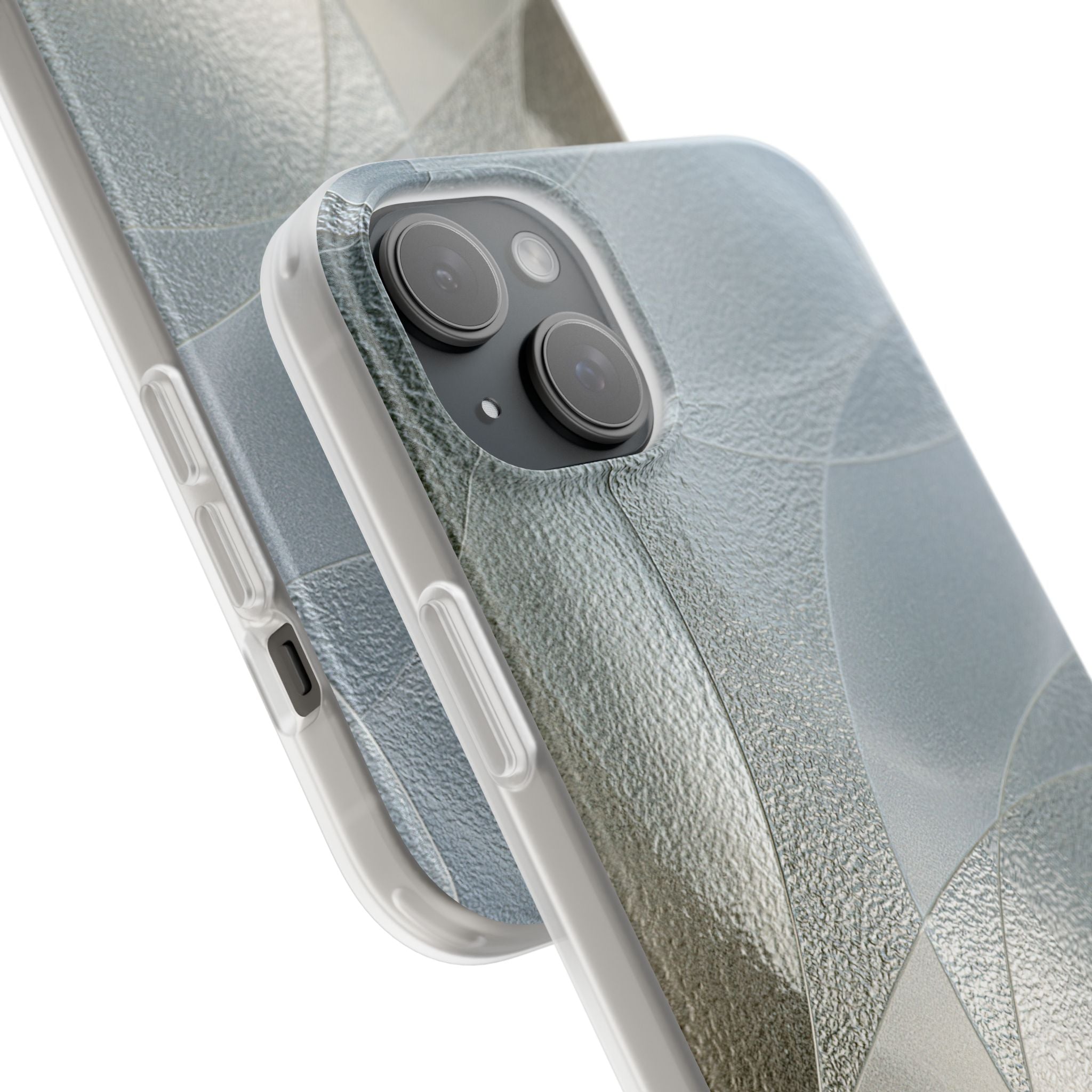 Silver Lite Phone Case for iPhone - Frosted Silver Mosaic