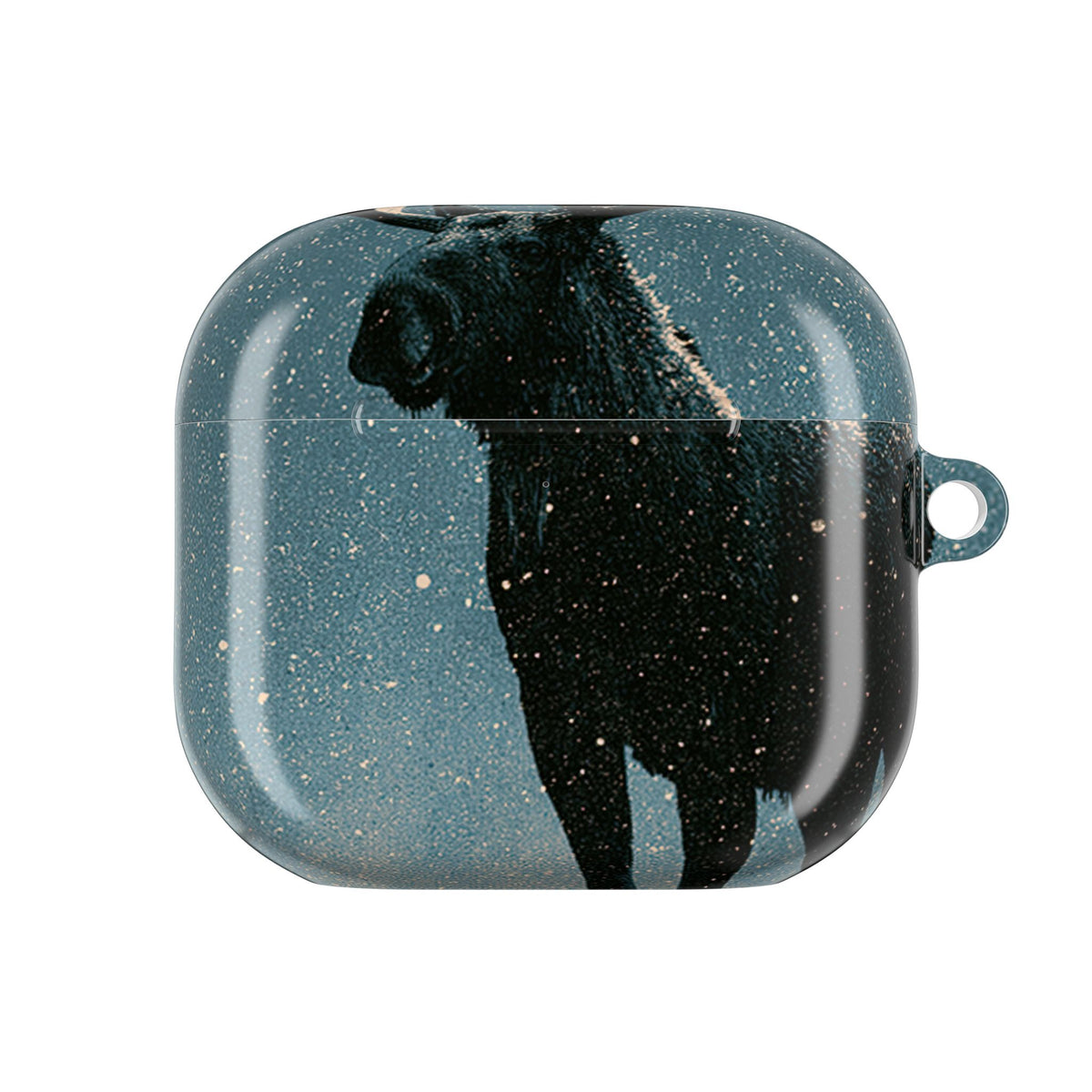 Nordic Boreal Moose · Hard Case for AirPods & AirPods Pro · Blue