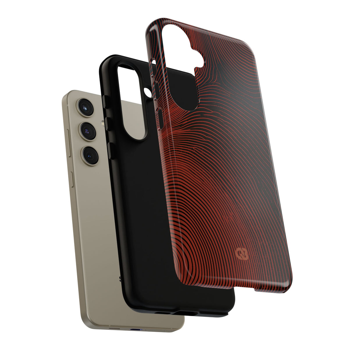 Red Tough Phone Case for Samsung - Terracotta Nerve Map