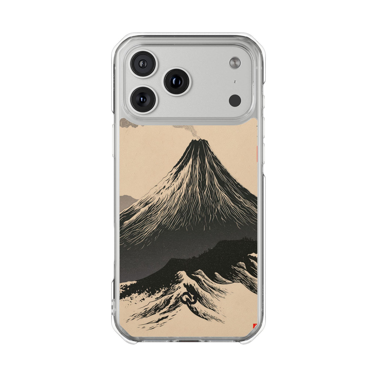 Beige Impact MagSafe Phone Case for iPhone - Obsidian Ink Summit