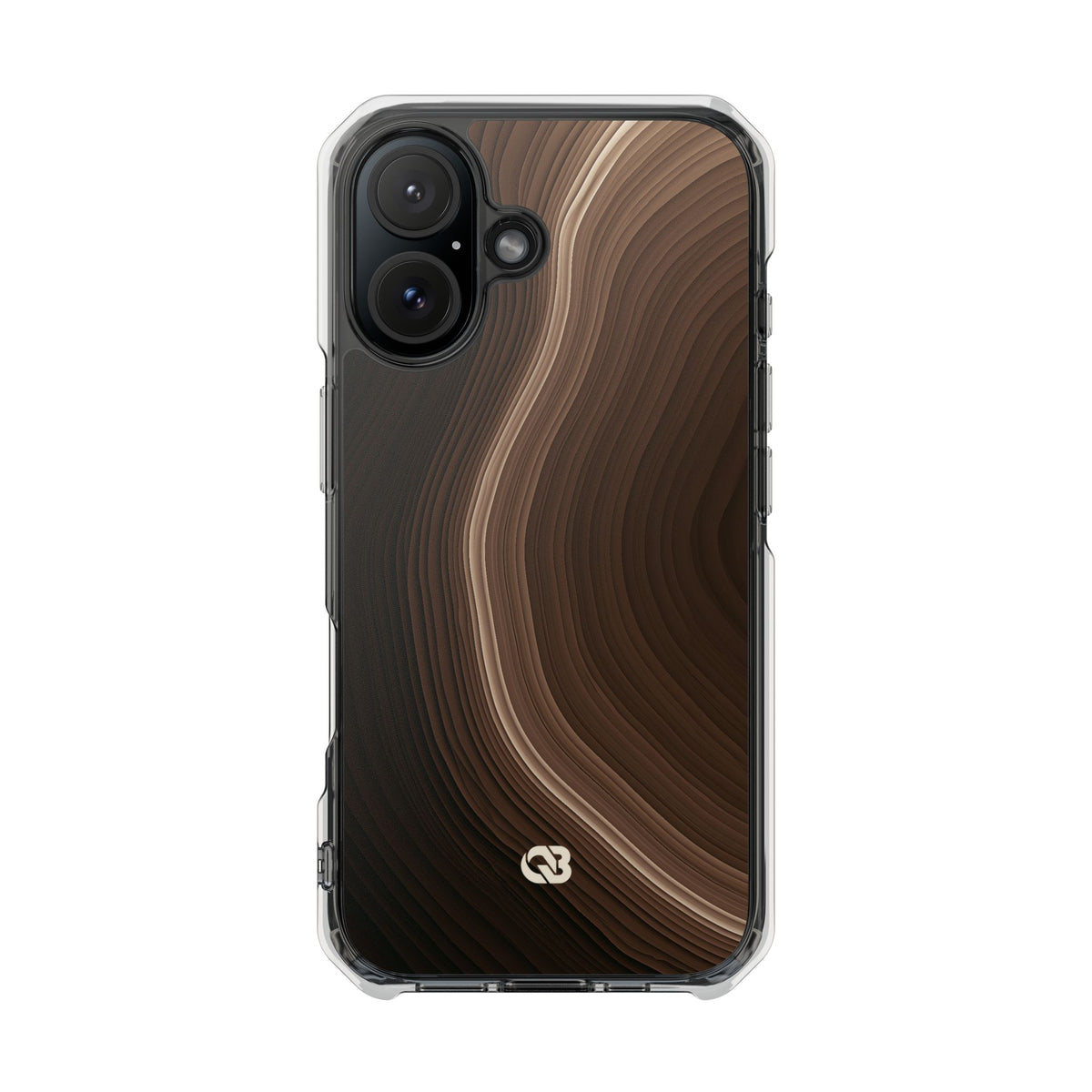 Umber Strata · Clear Impact Magnetic Phone Case for iPhone · Brown