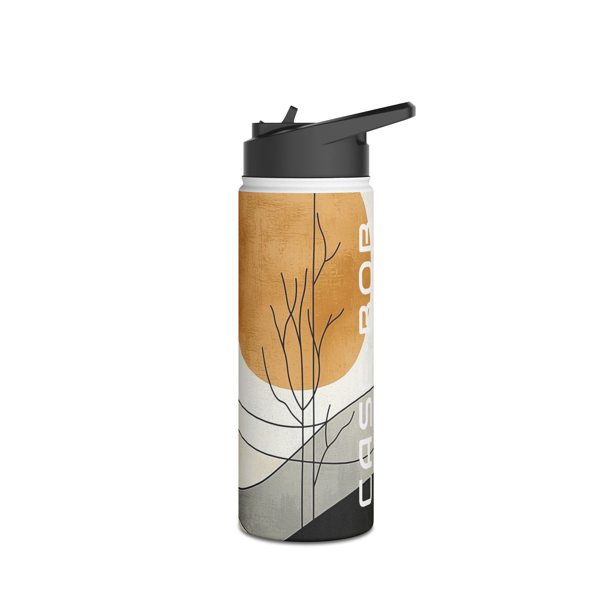 Orange Eclipse Trees - Stainless Steel Water Bottle