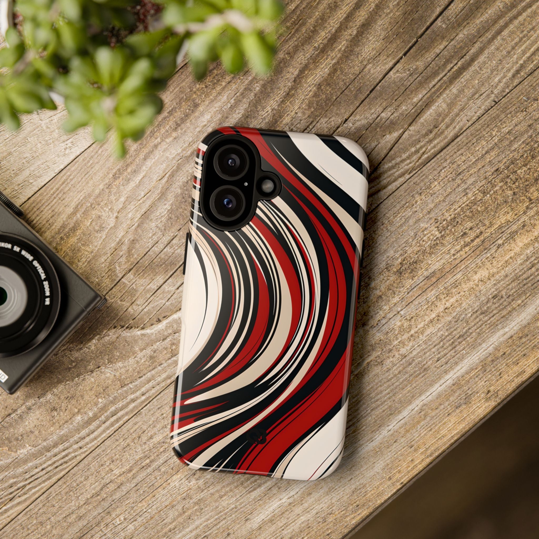 Karmesin Fluss Wellen · Tough Handyhülle für iPhone