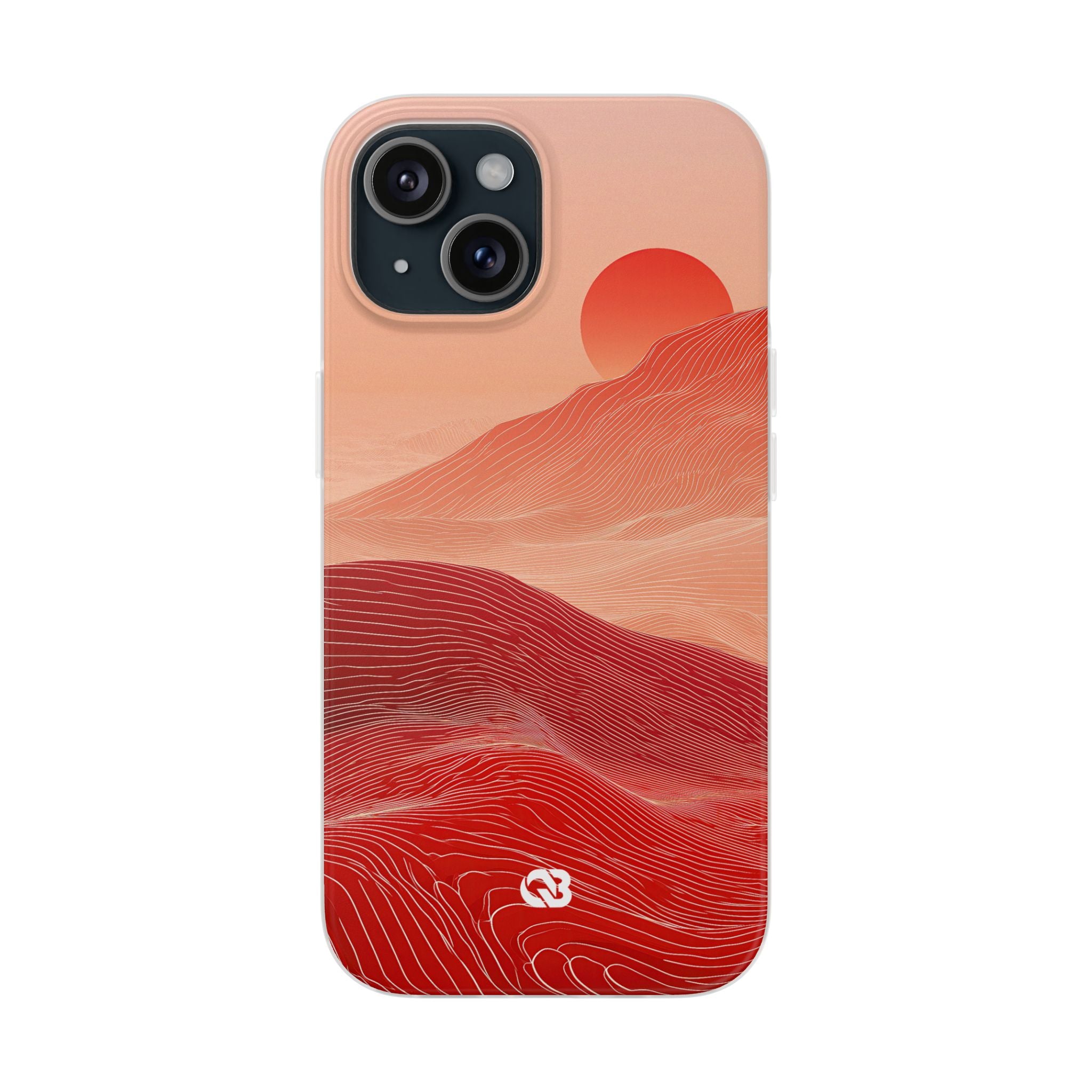 Red Lite Phone Case for iPhone - Crimson Ridge Lines