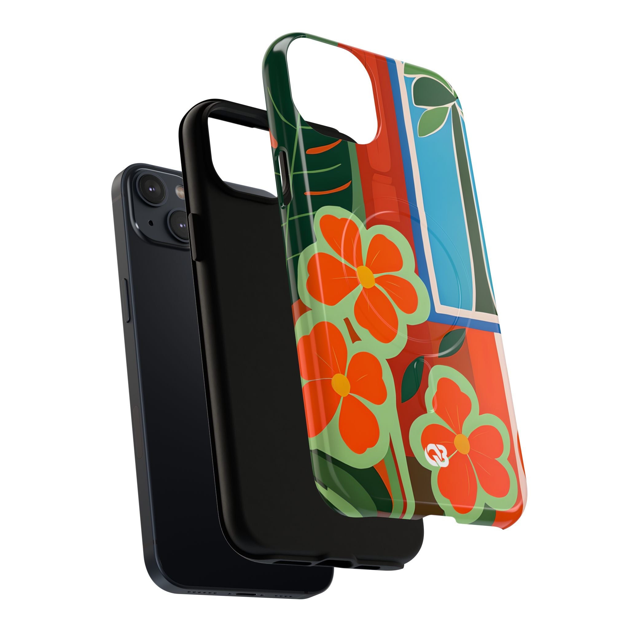 Vivid Jungle Collage · Tough+ Coque de téléphone pour iPhone · MagSafe