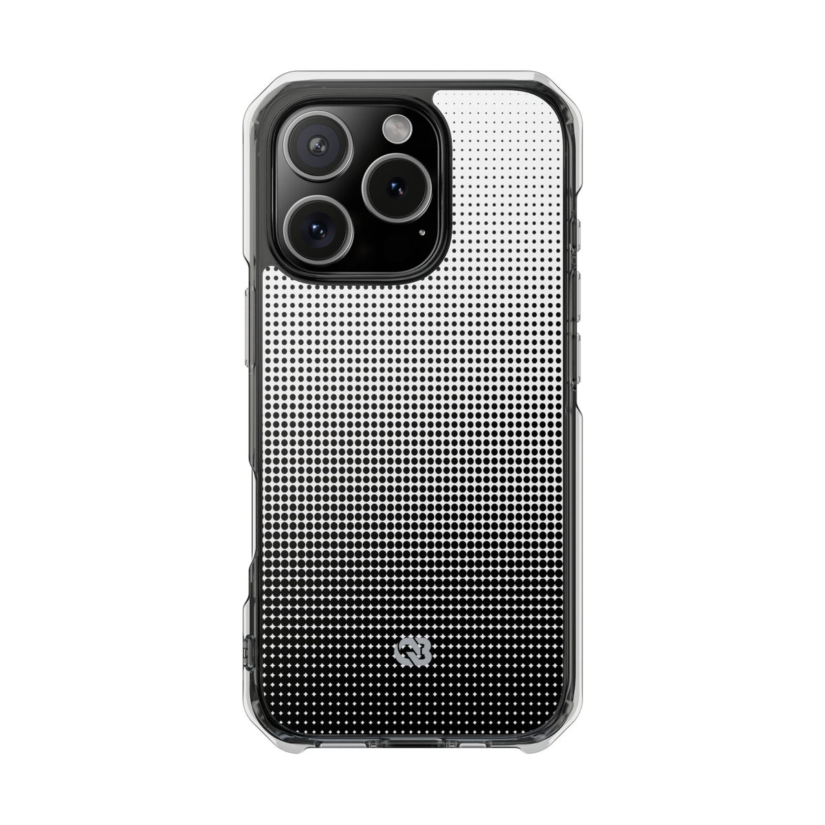 Black Impact MagSafe Phone Case for iPhone - Obsidian Halftone Flux