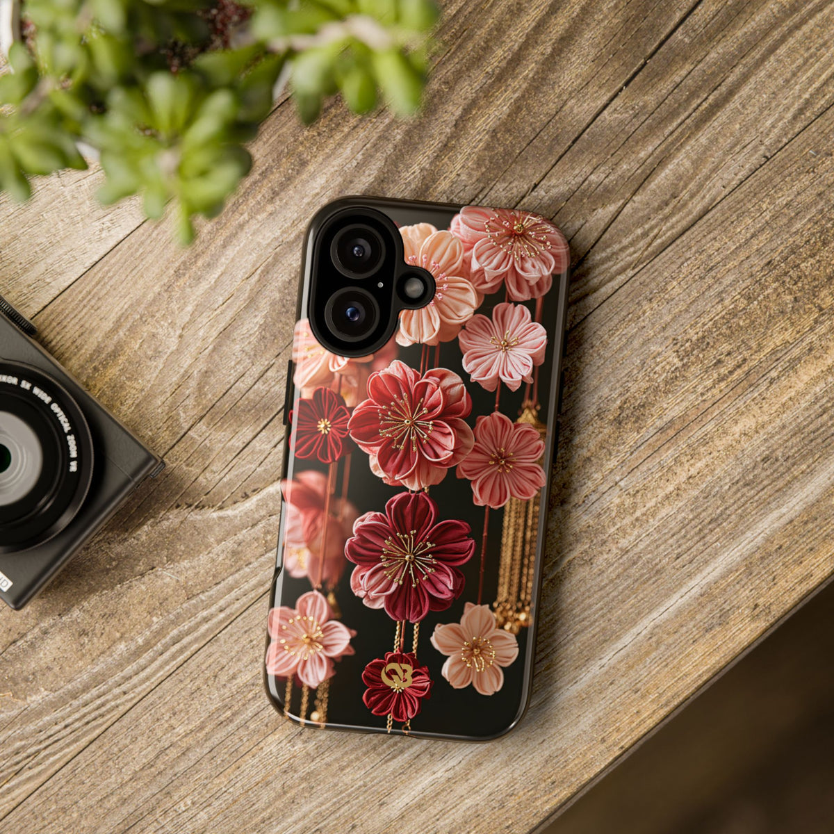 Silk Blossom Kanzashi · Tough Phone Case for iPhone · Pink