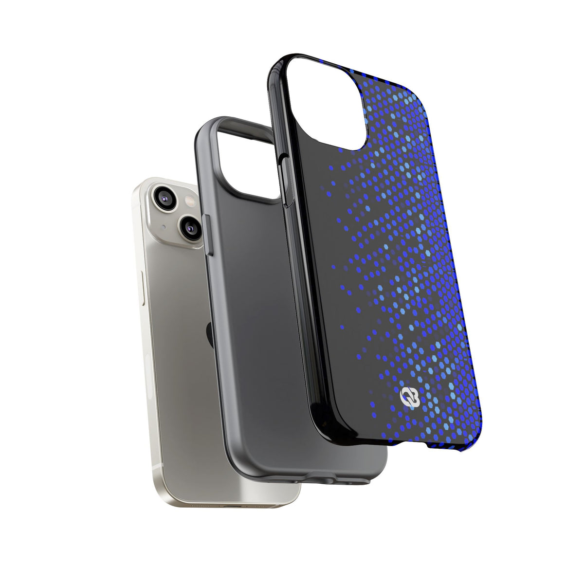 Cobalt Hex Dispersion · Tough Phone Case for iPhone · Blue