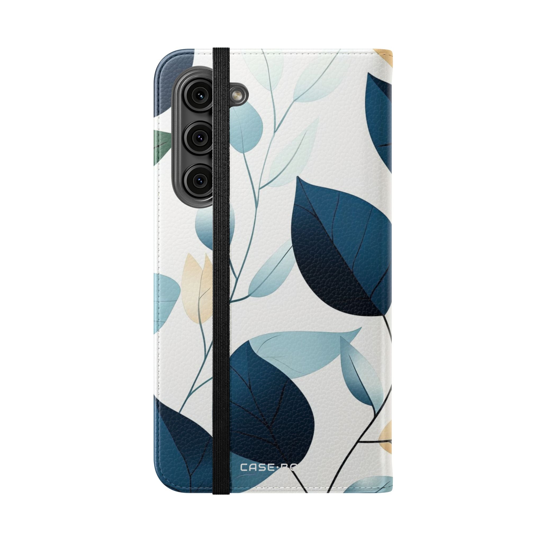 Navy Leaf Veins - Samsung S23+ Case - Wallet