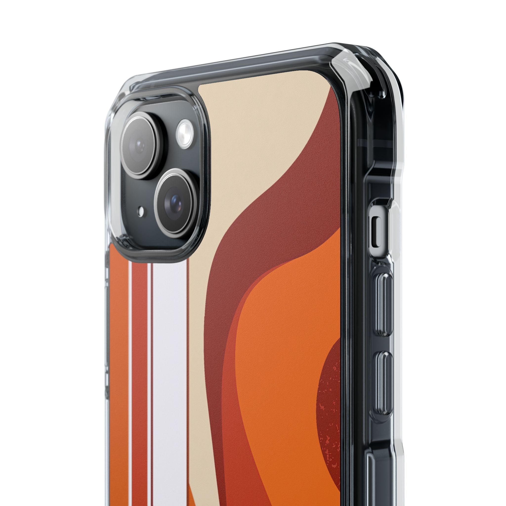 Orange Impact MagSafe Phone Case for iPhone - Terracotta Metro Line