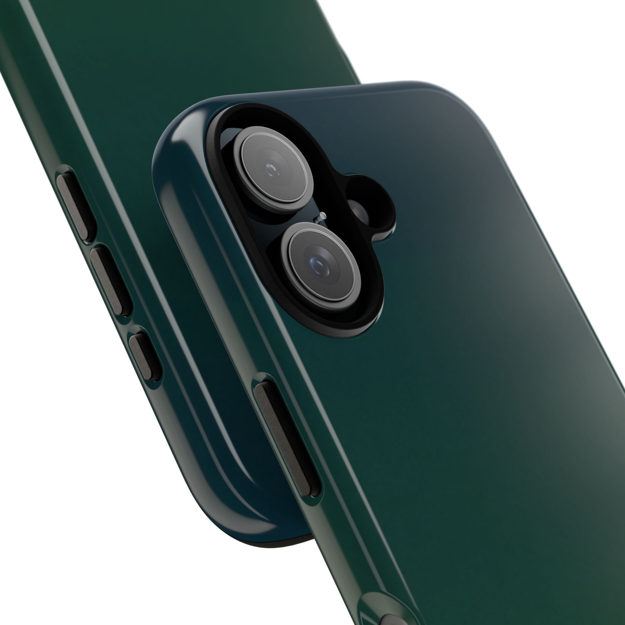 Green Tough Phone Case for iPhone - Midnight Pine Horizon
