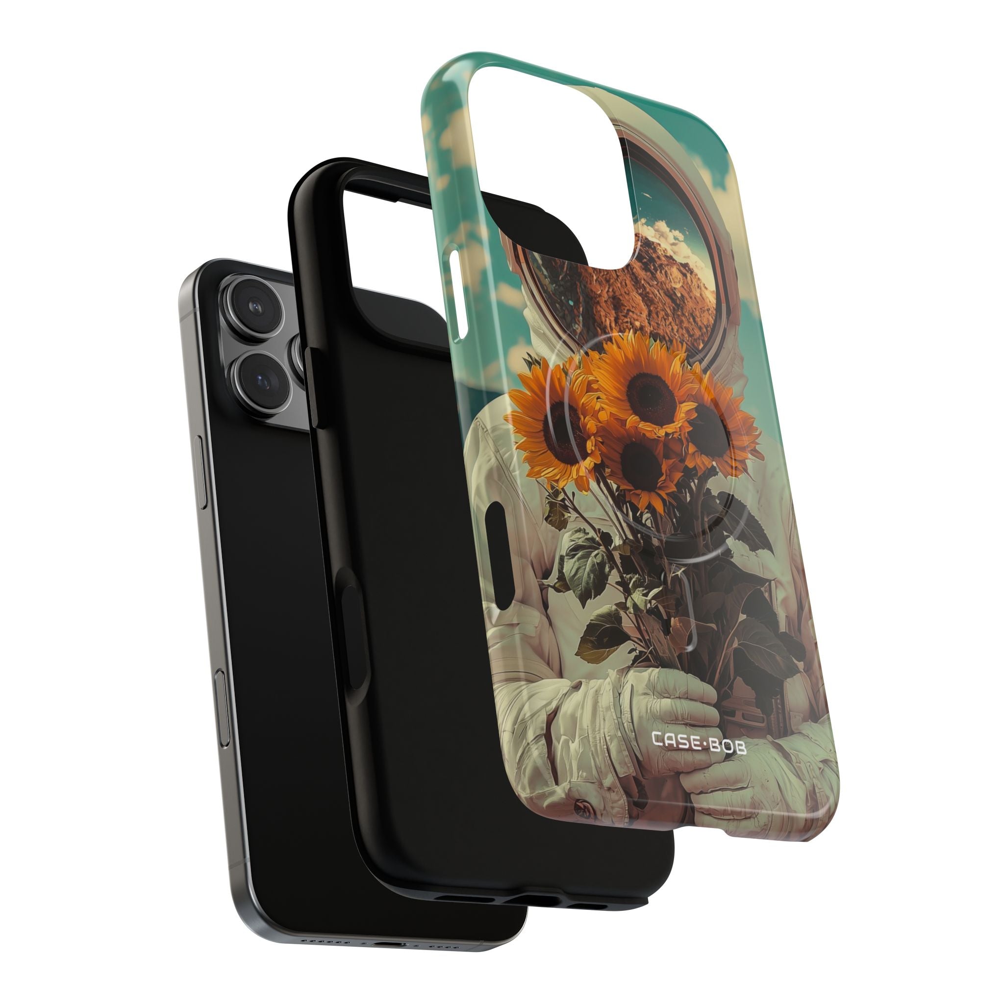Sunflower Astronaut iPhone 16 Pro Max Case - Tough+