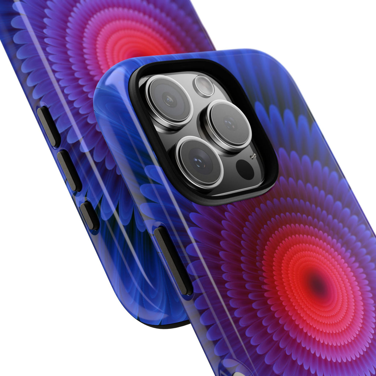 Radial Spectrum Bloom · Tough Phone Case for iPhone · Blue