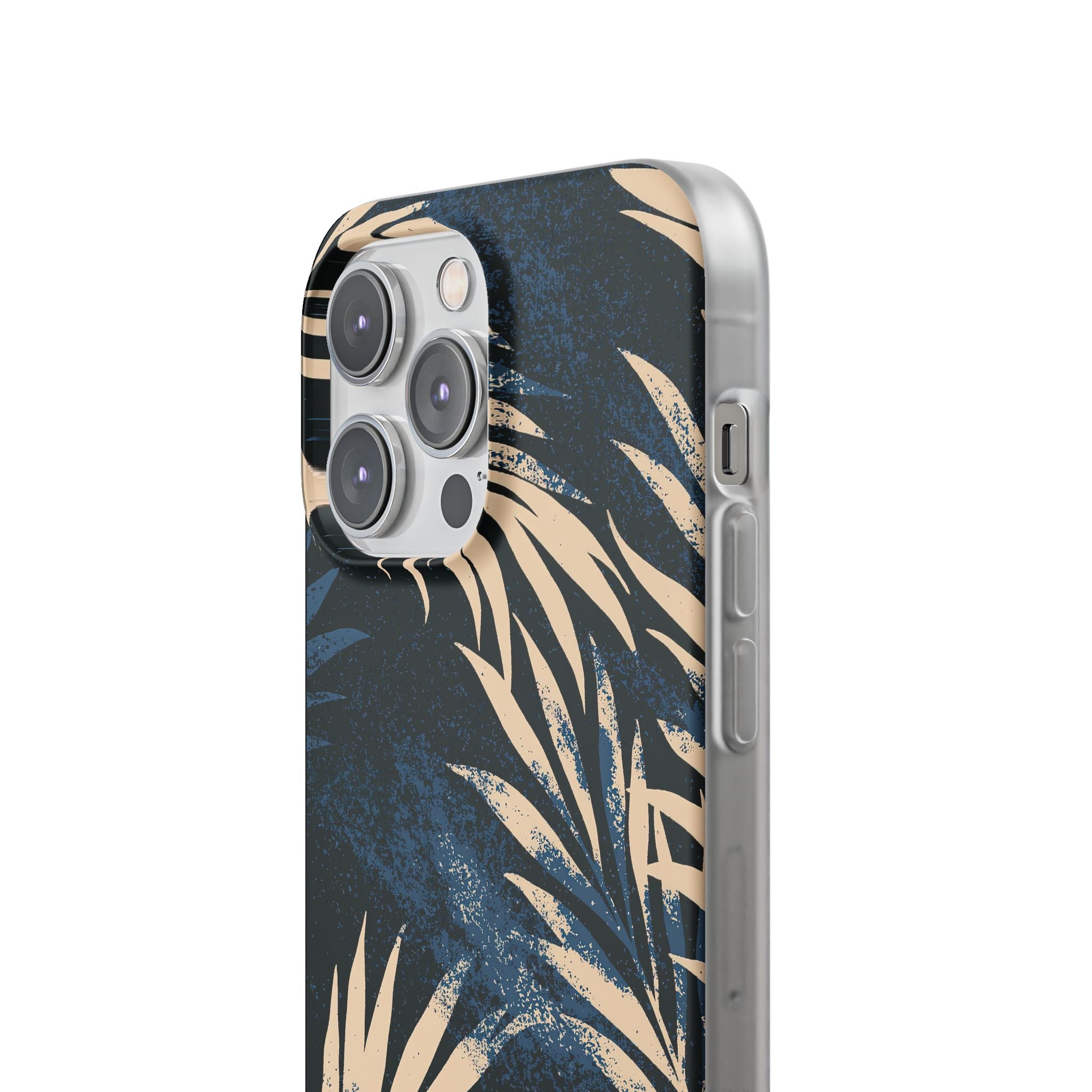 Blue Lite Phone Case for iPhone - Midnight Indigo Palm