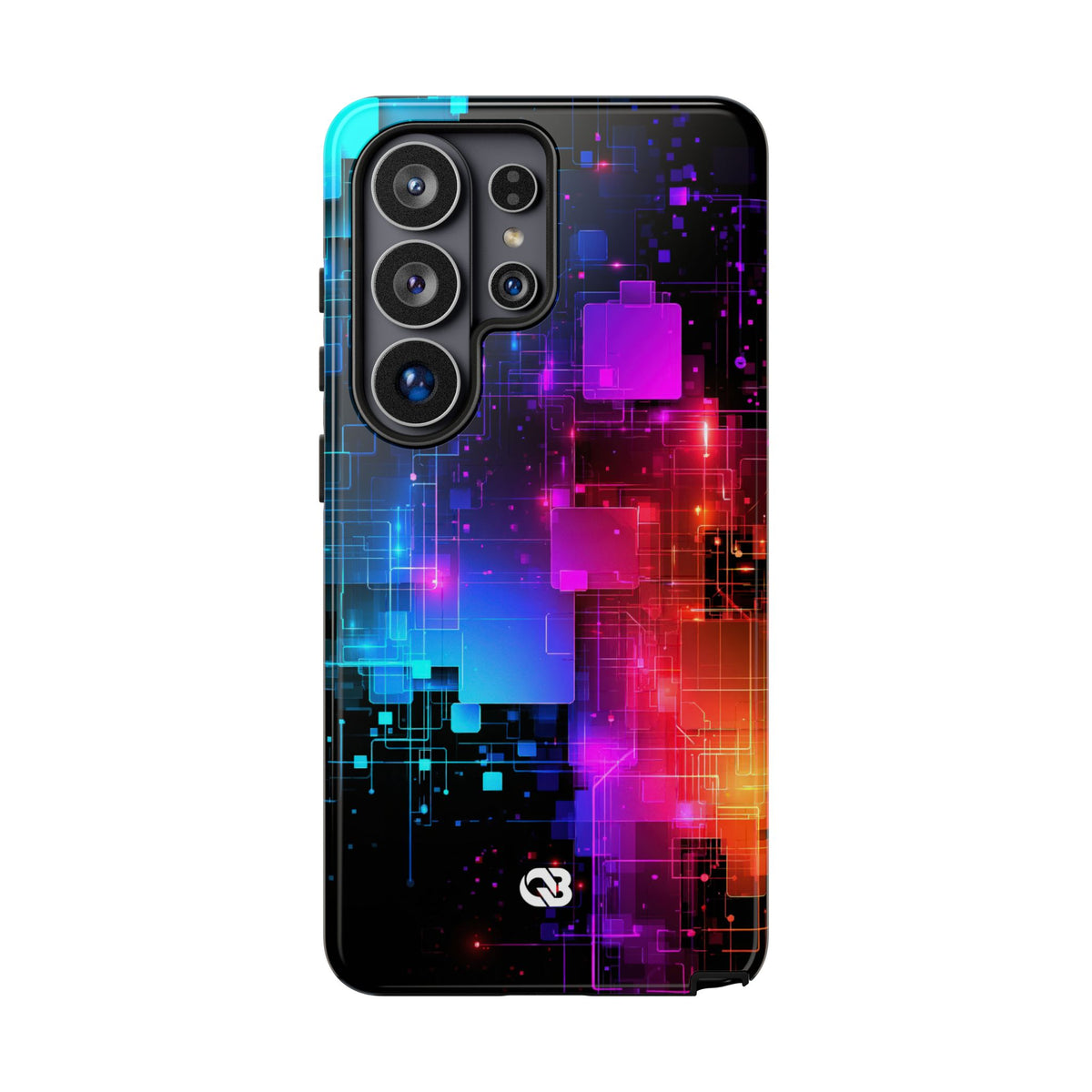 Spectral Circuit Grid · Tough Phone Case for Samsung · Black