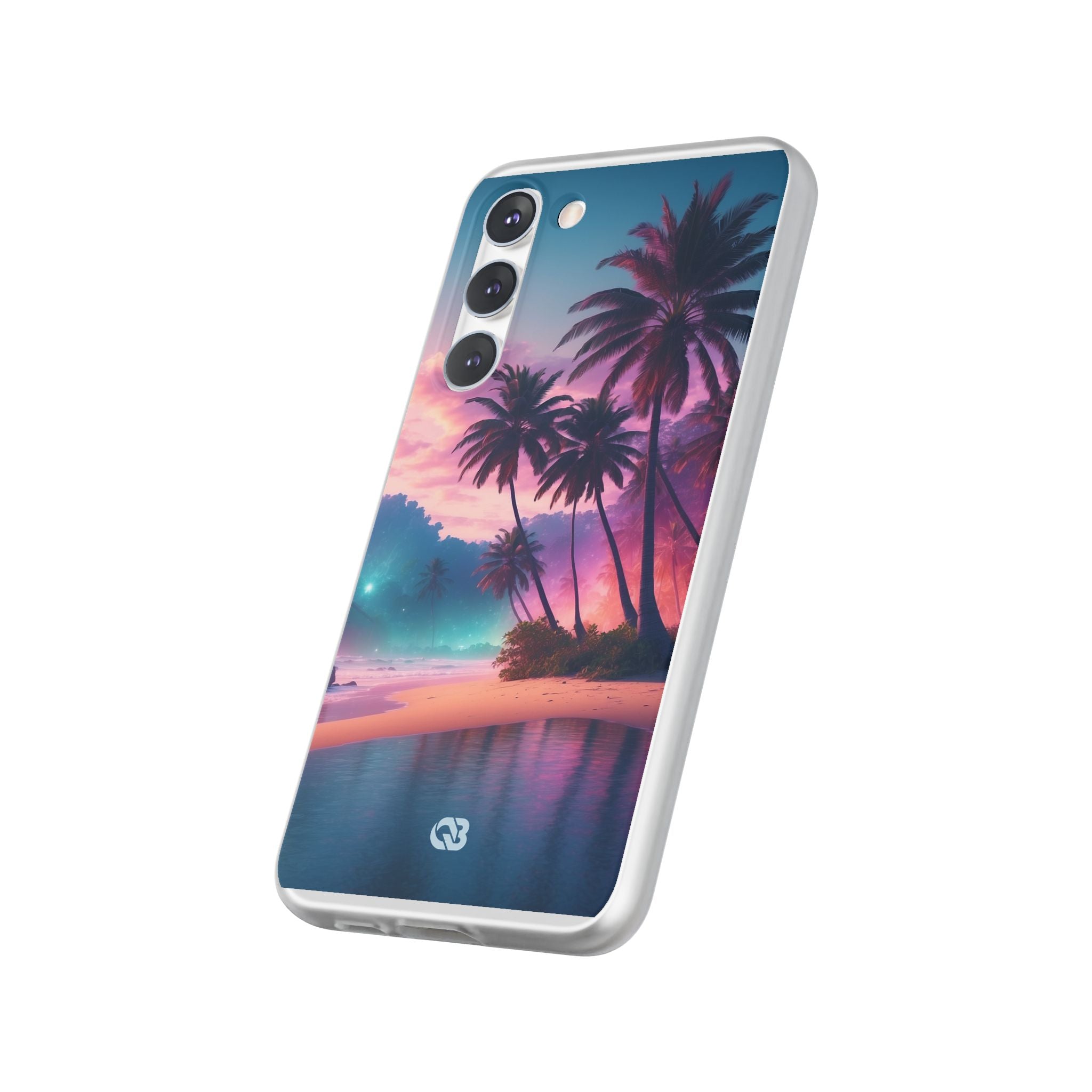 Neon Shore Palms · Soft Phone Case for Samsung
