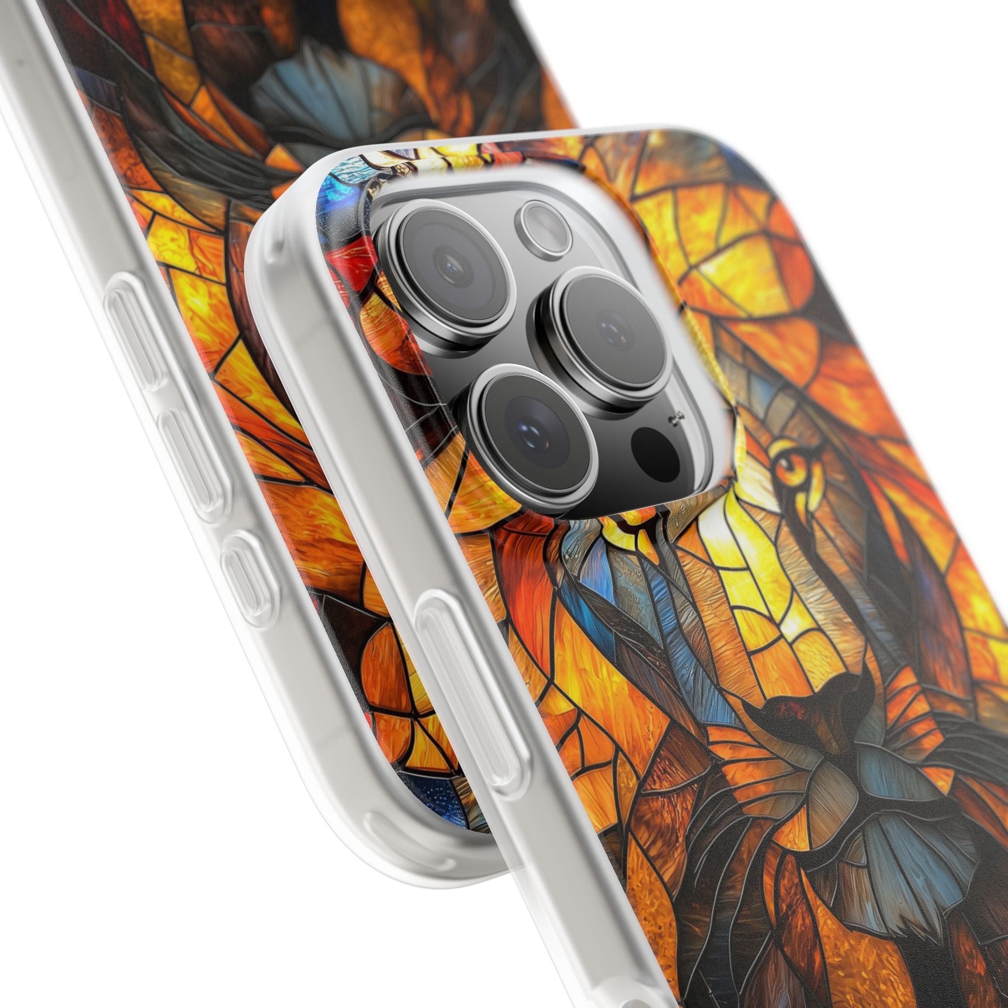 Amber Glass Lion · Soft Phone Case for iPhone