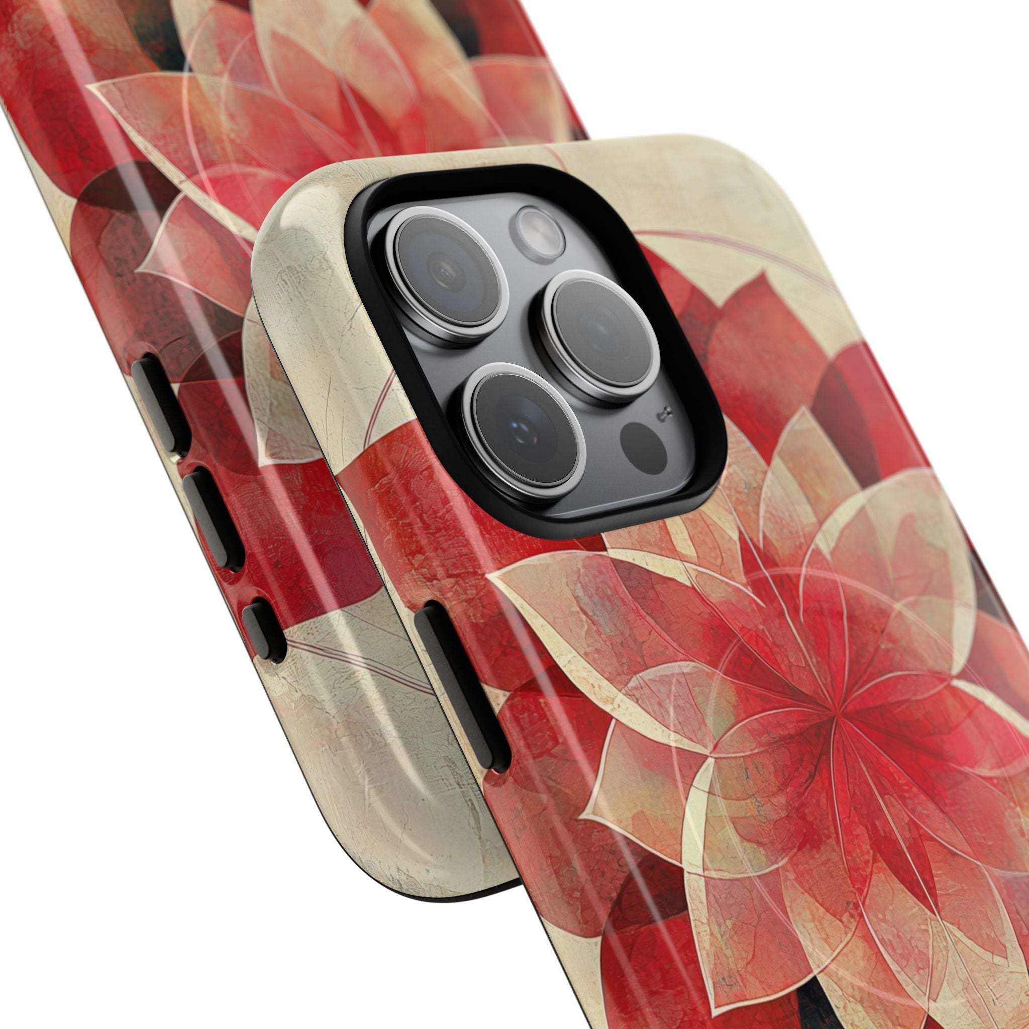 Crimson Bloom iPhone 15 Pro Max Case - Tough+