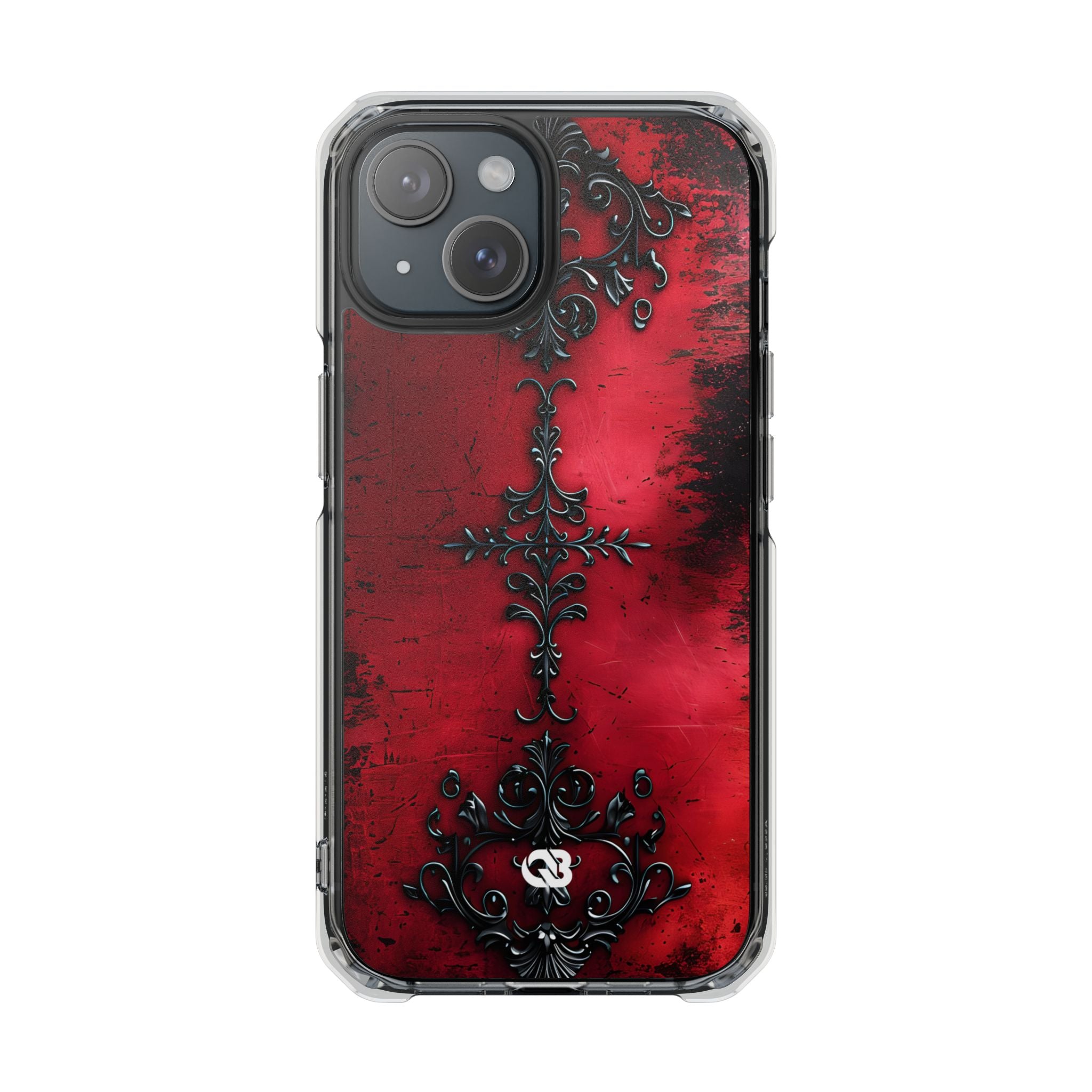 Crimson Gothic Filigree · Impact Handyhülle für iPhone · Magsafe