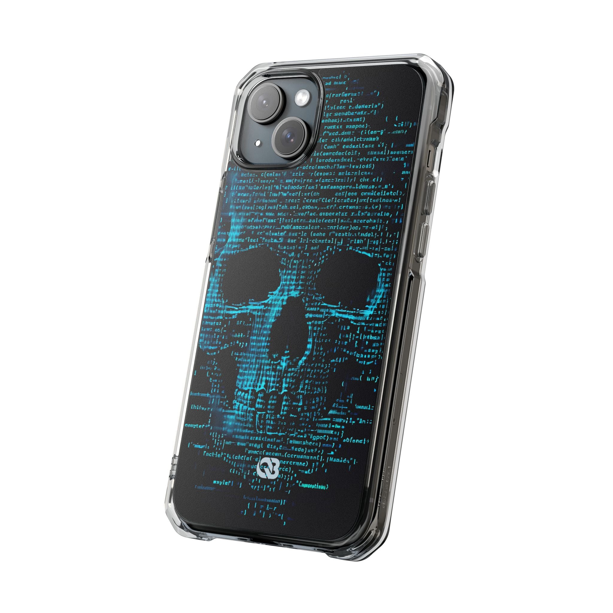 Cyan Glitch Skull · Impact Custodia per iPhone · Magsafe