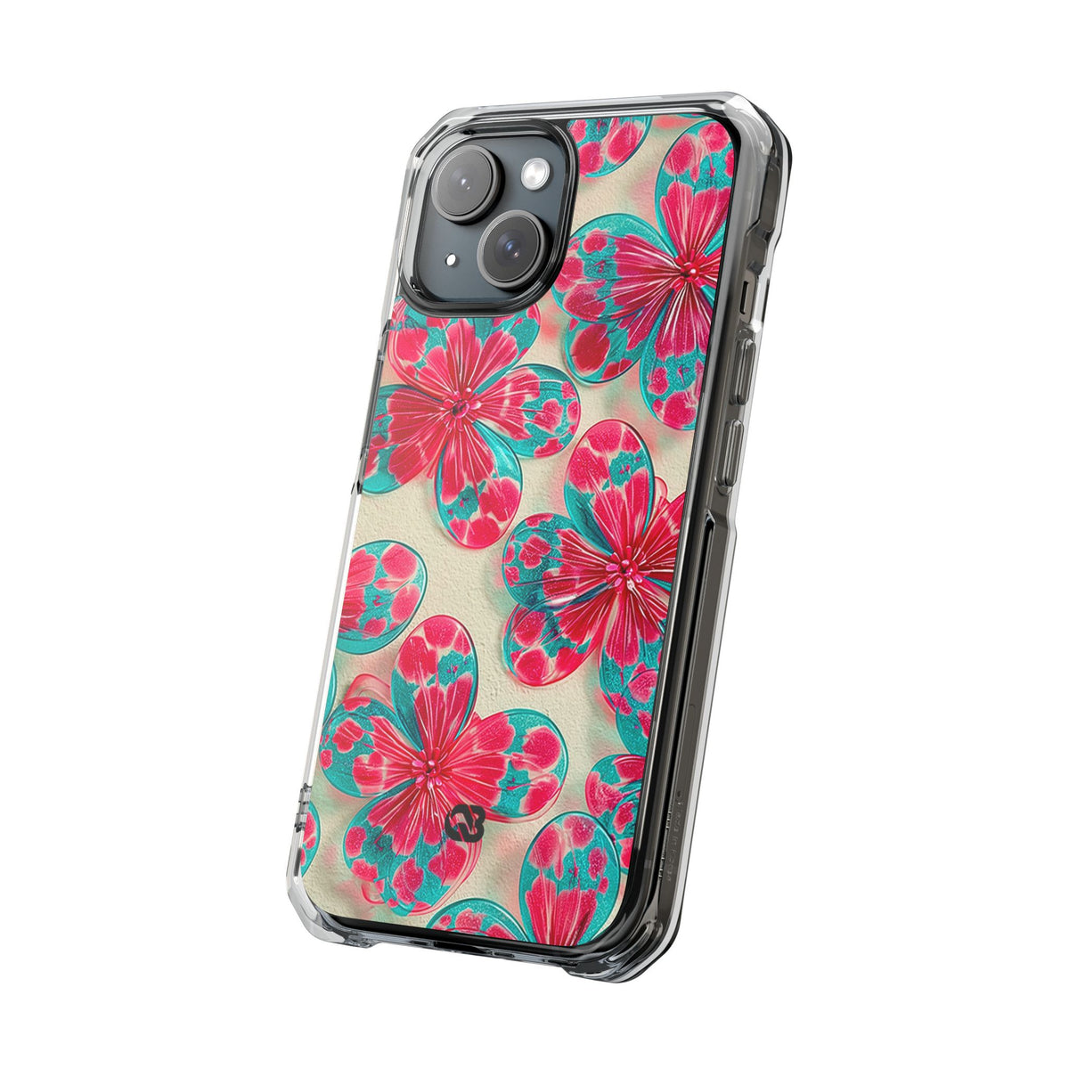 Lucite Jelly Bloom · Clear Impact Magnetic Phone Case for iPhone · Pink