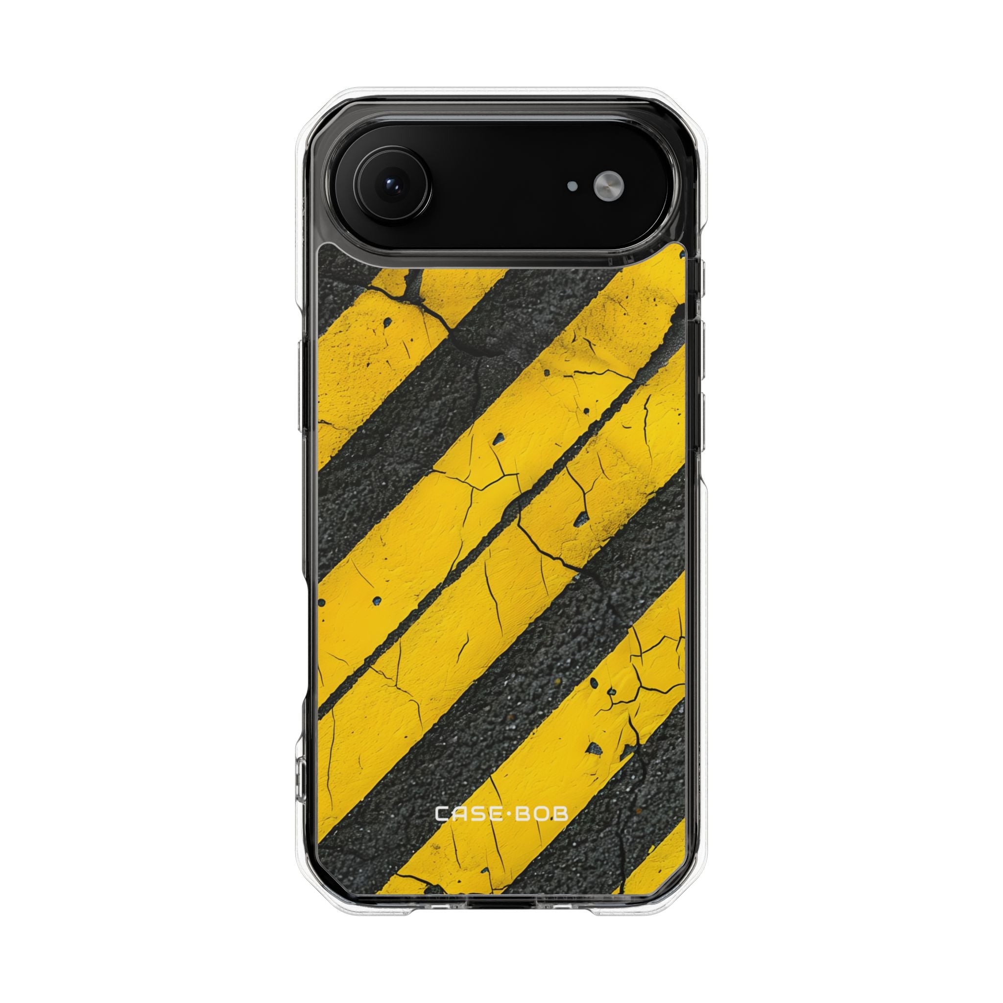 Cracked Hazard Stripes iPhone 17 Air Case - Impact
