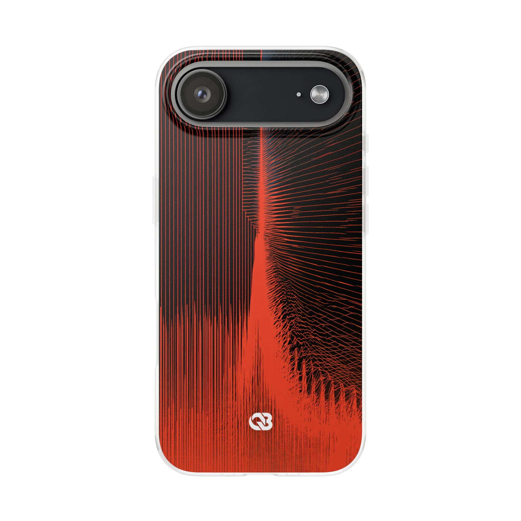 Red Lite Phone Case for iPhone - Crimson Frequency Pulse