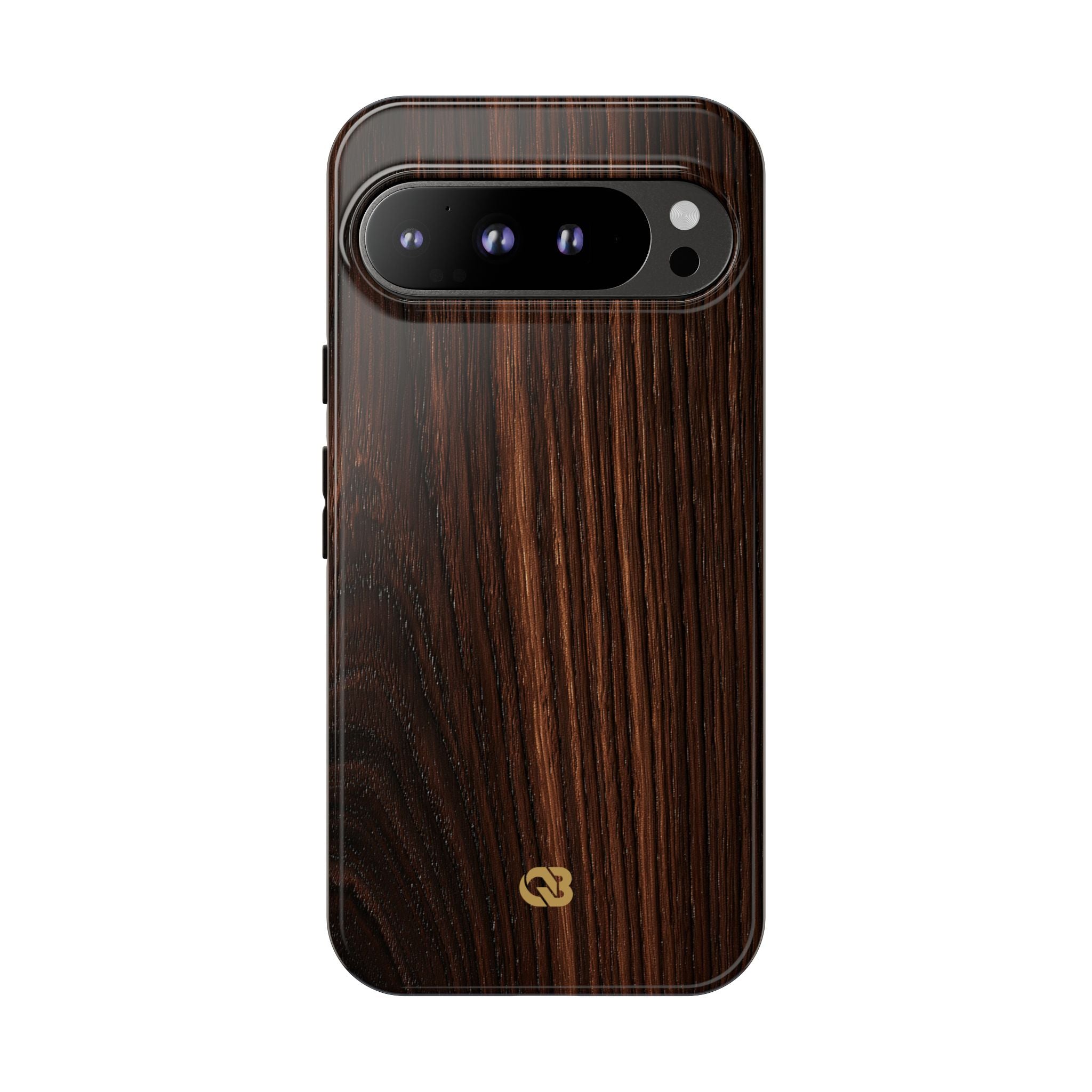 Brown Tough Phone Case for Google Pixel - Burnished Mahogany Grain