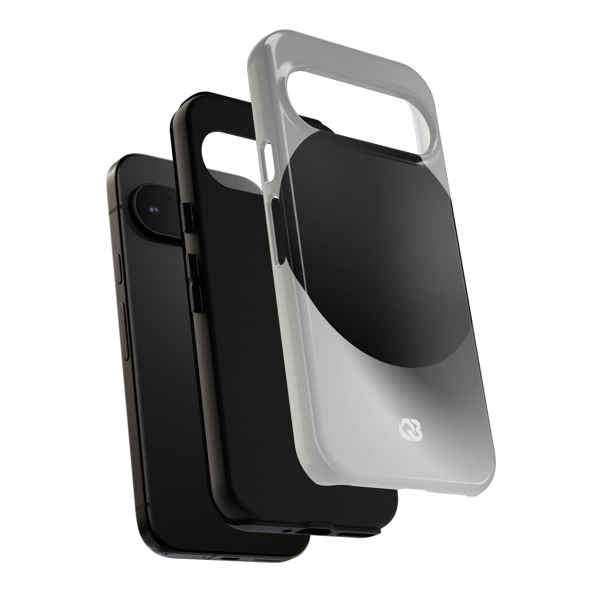 Grey Tough Phone Case for Google Pixel - Matte Onyx Sphere