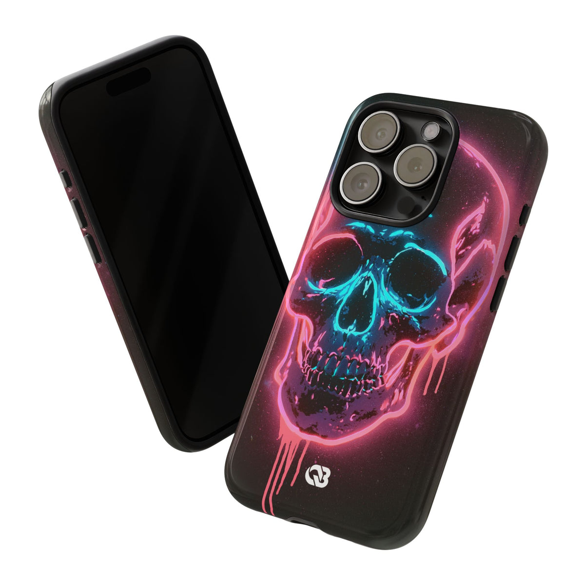 Neon Drip Skull · Tough Phone Case for iPhone · Black