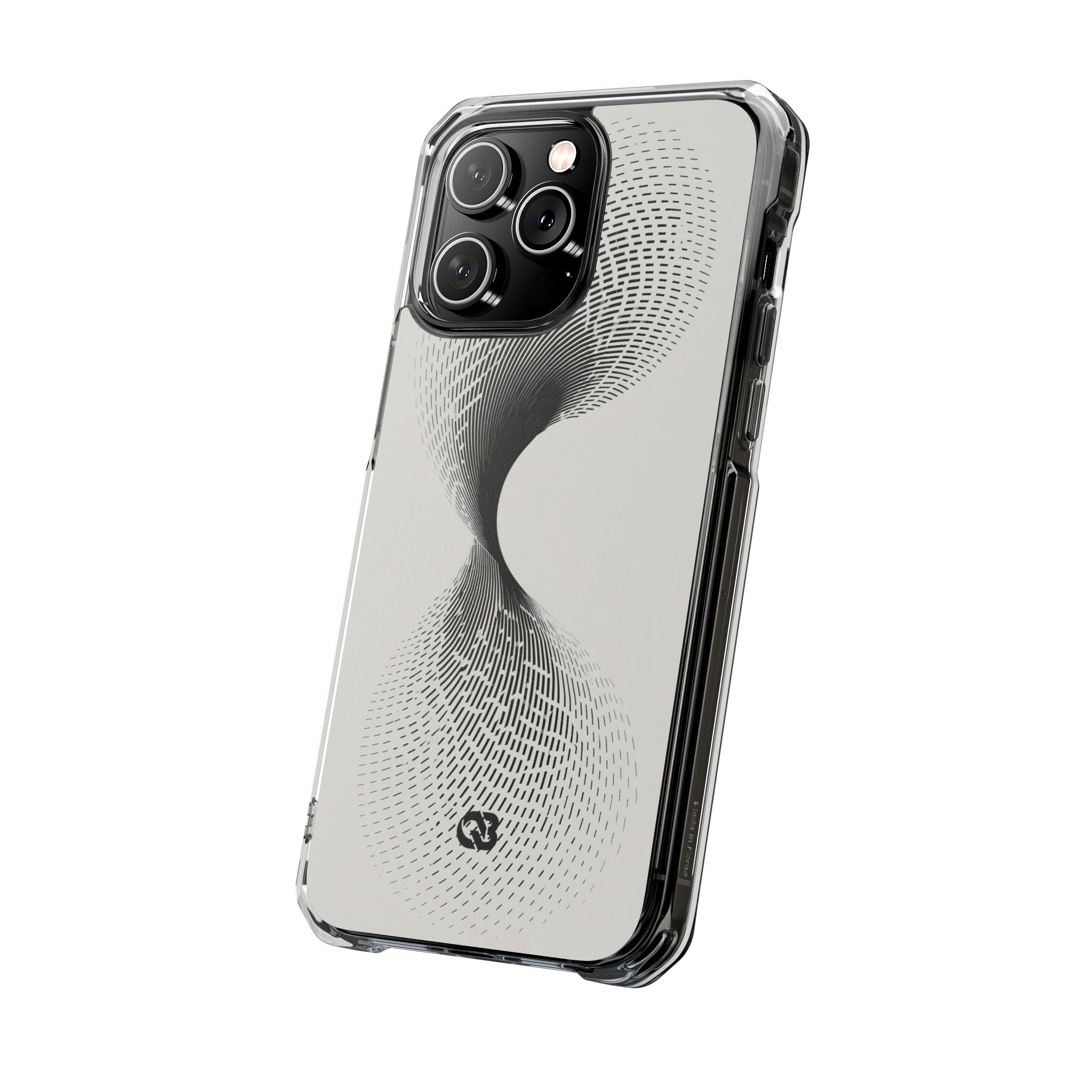 White Impact MagSafe Phone Case for iPhone - Linear Torsion Grid