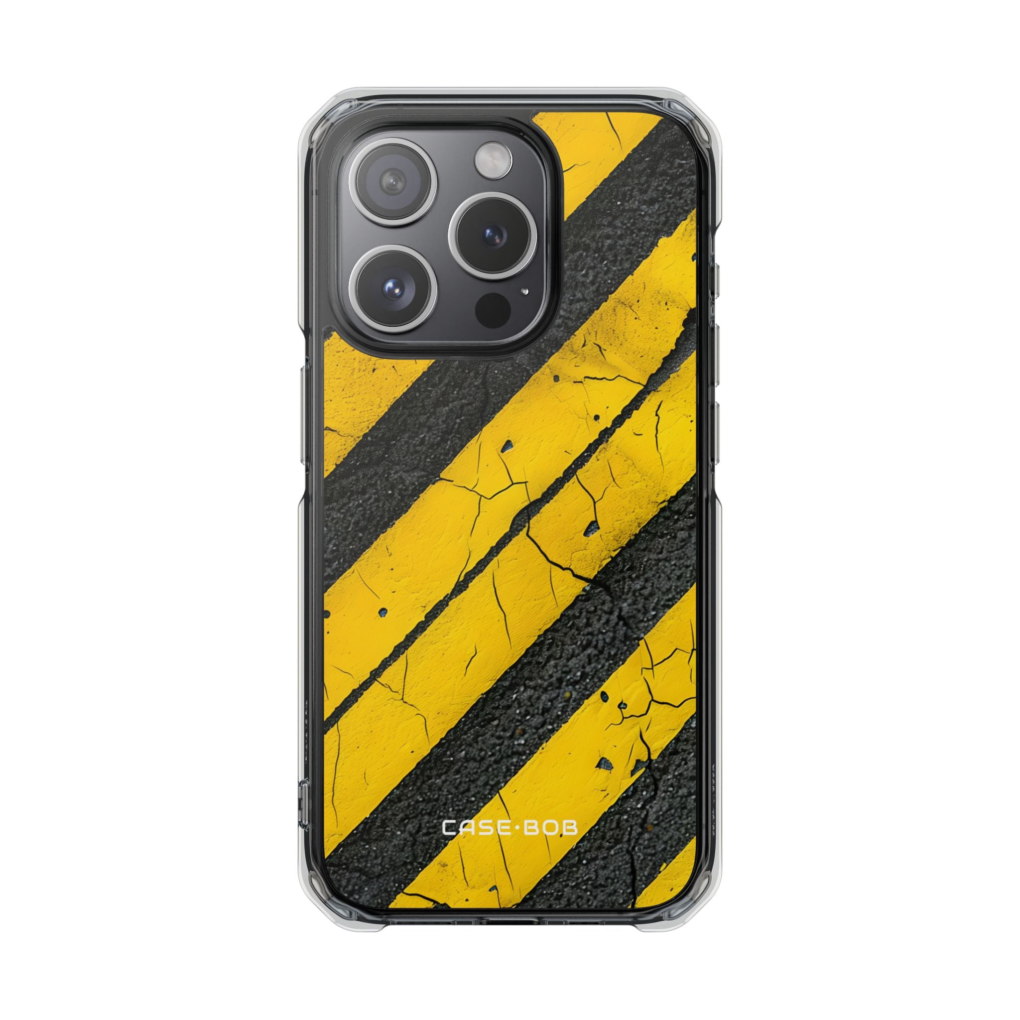 Gelber Streifen Distress iPhone 15 Pro Case - Impact