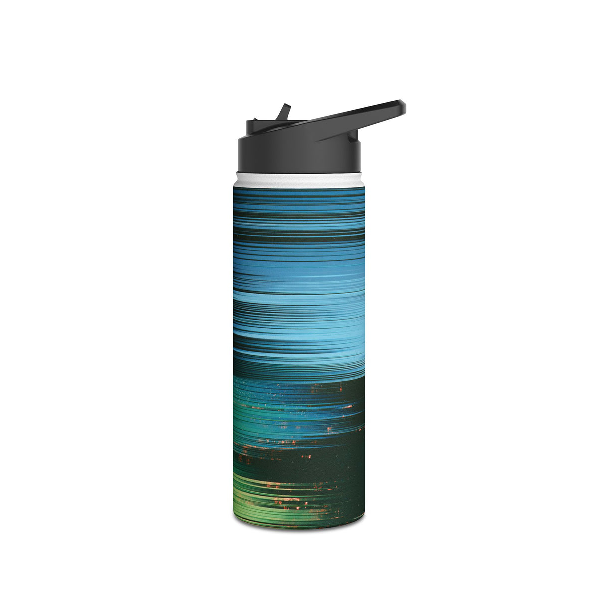 Digital Shoreline Drift · Insulated Water Bottle · Teal